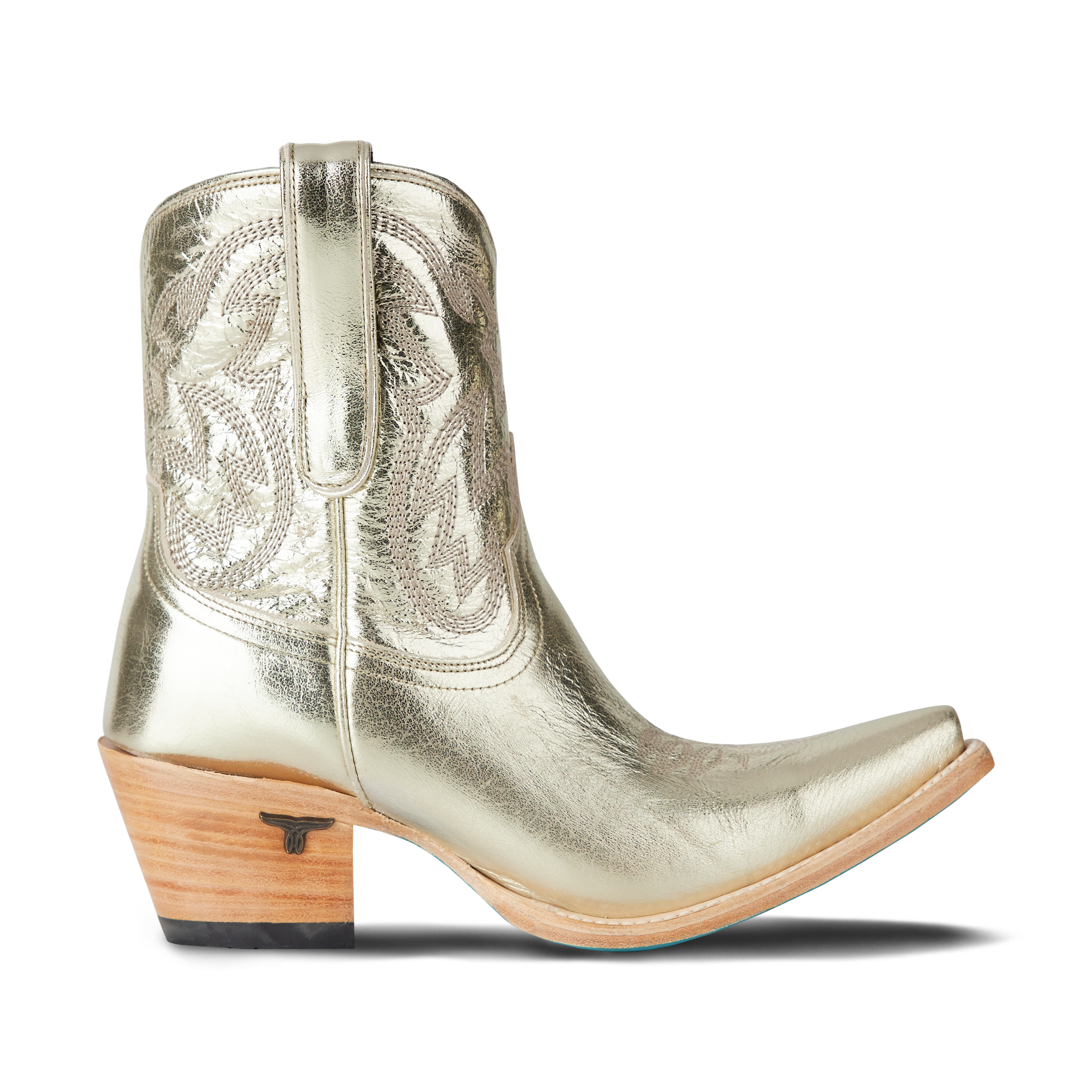 Smokeshow Bootie - Champagne Metallic Ladies Bootie Western Fashion by Lane