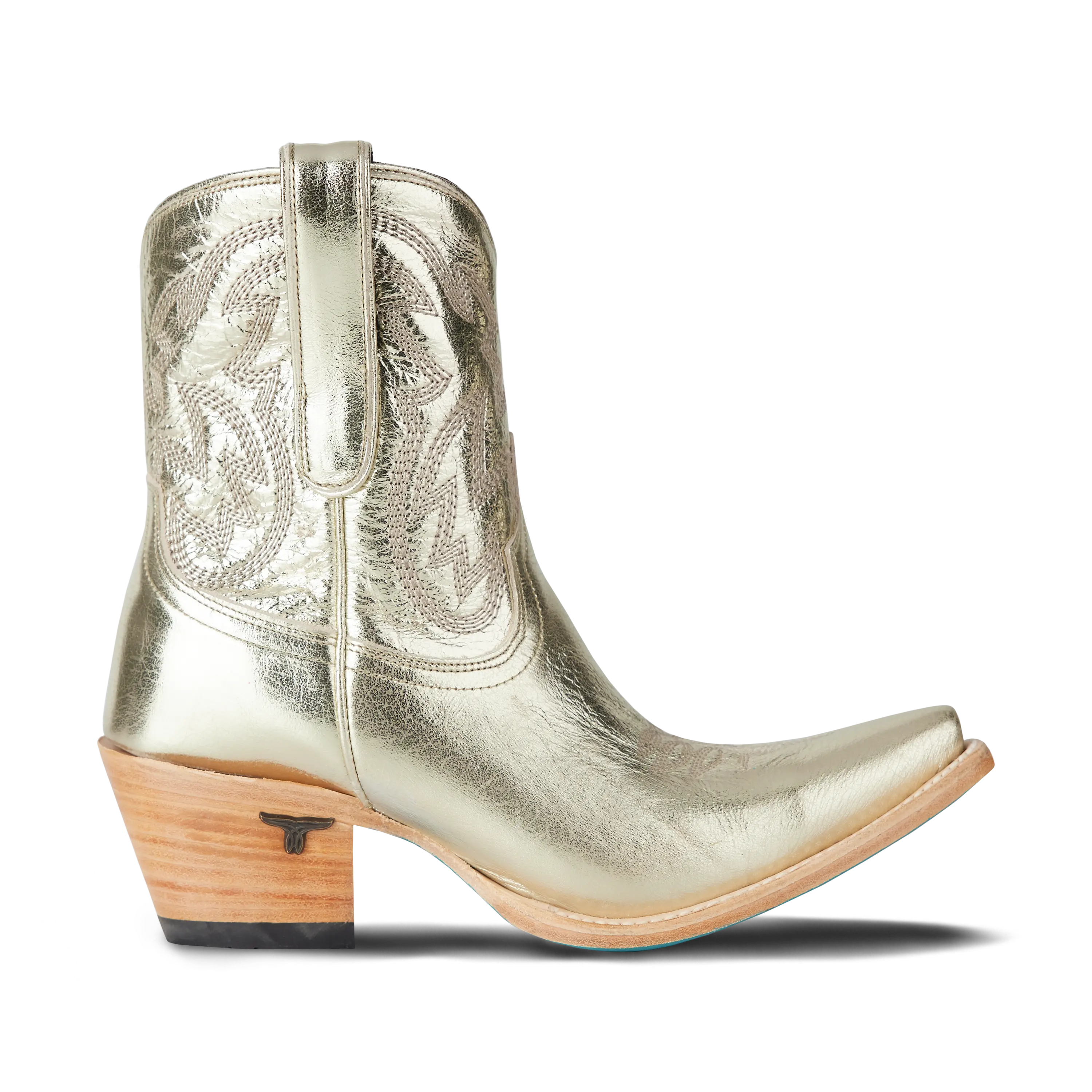 Smokeshow Bootie - Champagne Metallic Ladies Bootie Western Fashion by Lane