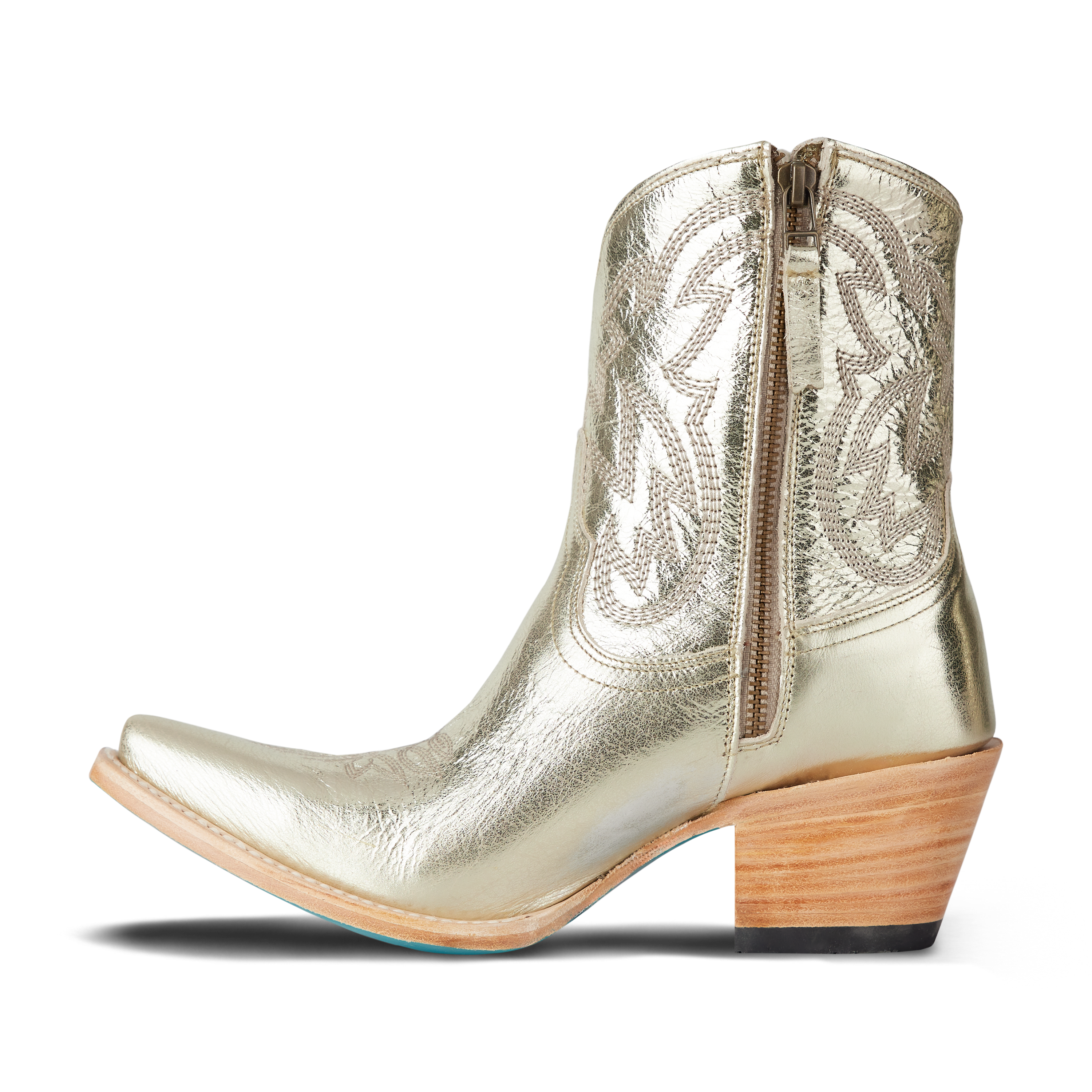 Smokeshow Bootie - Champagne Metallic Ladies Bootie Western Fashion by Lane