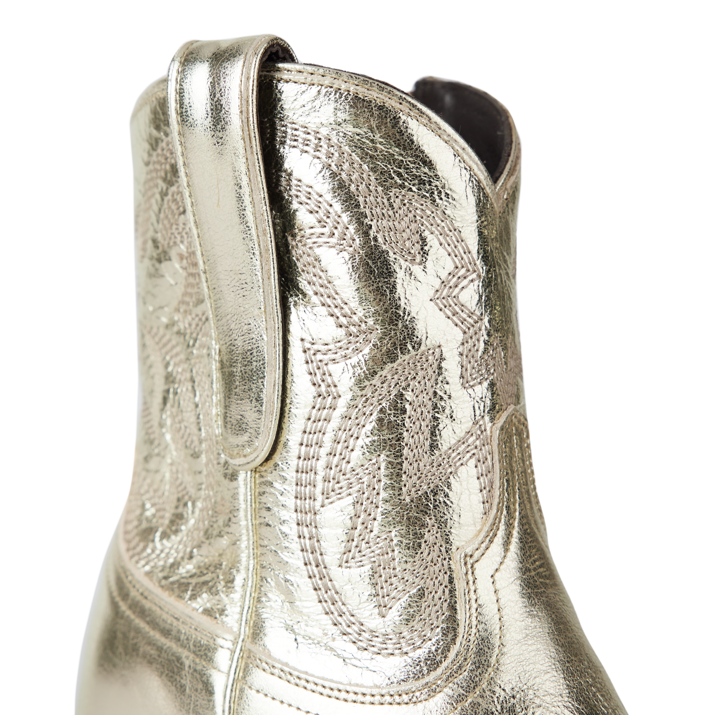 Smokeshow Bootie - Champagne Metallic Ladies Bootie Western Fashion by Lane