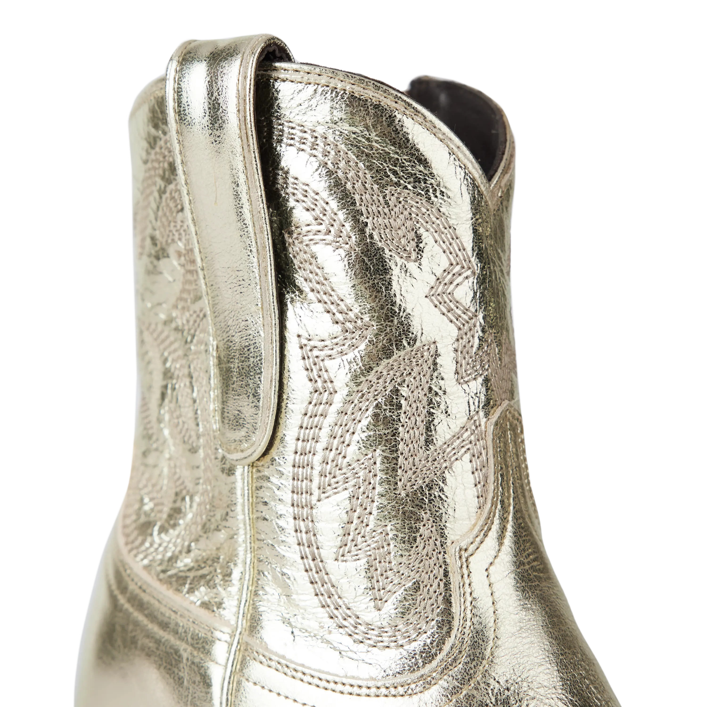 Smokeshow Bootie - Champagne Metallic Ladies Bootie Western Fashion by Lane