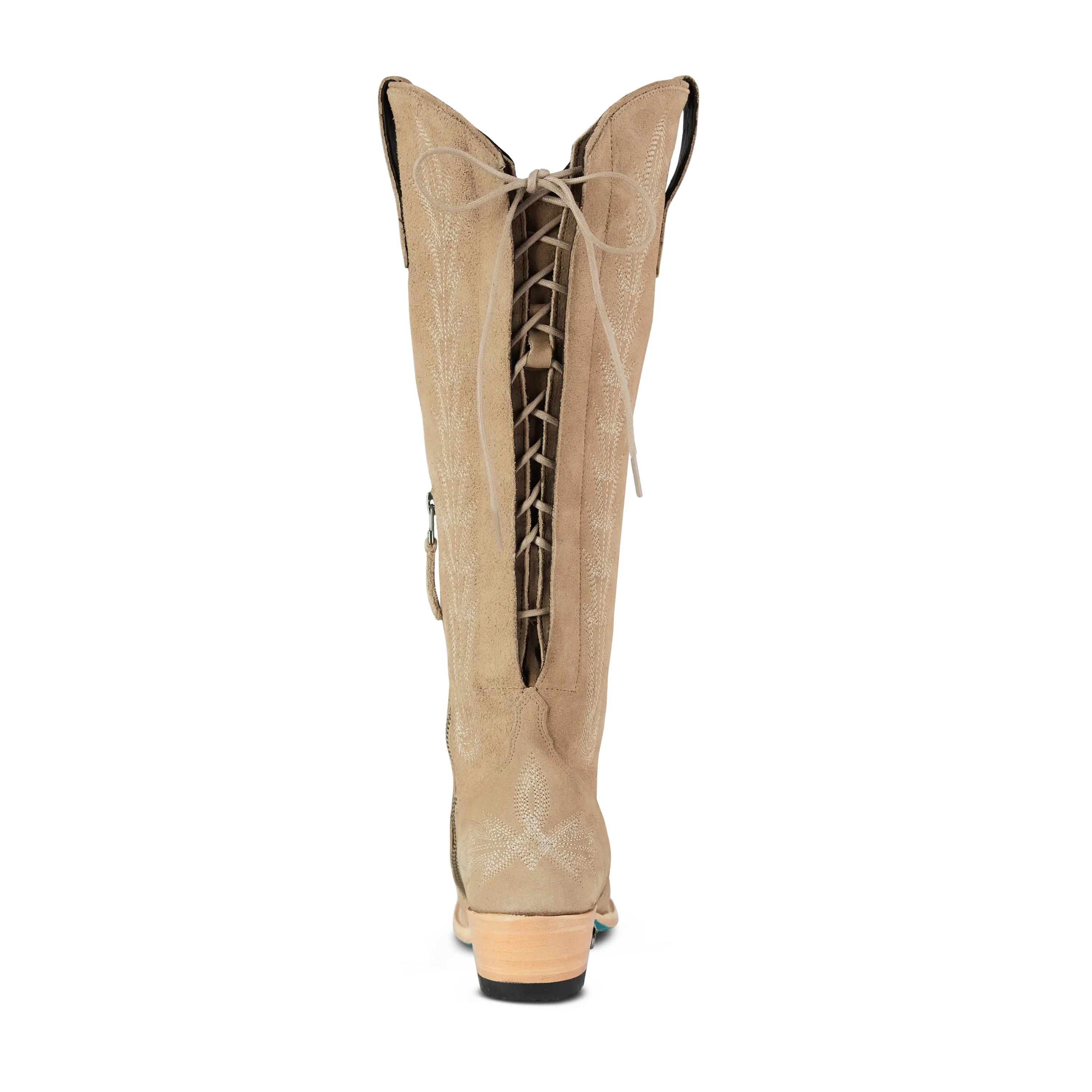 Lexington Knee High Corset - Latte Suede Ladies Boot Western Fashion by Lane