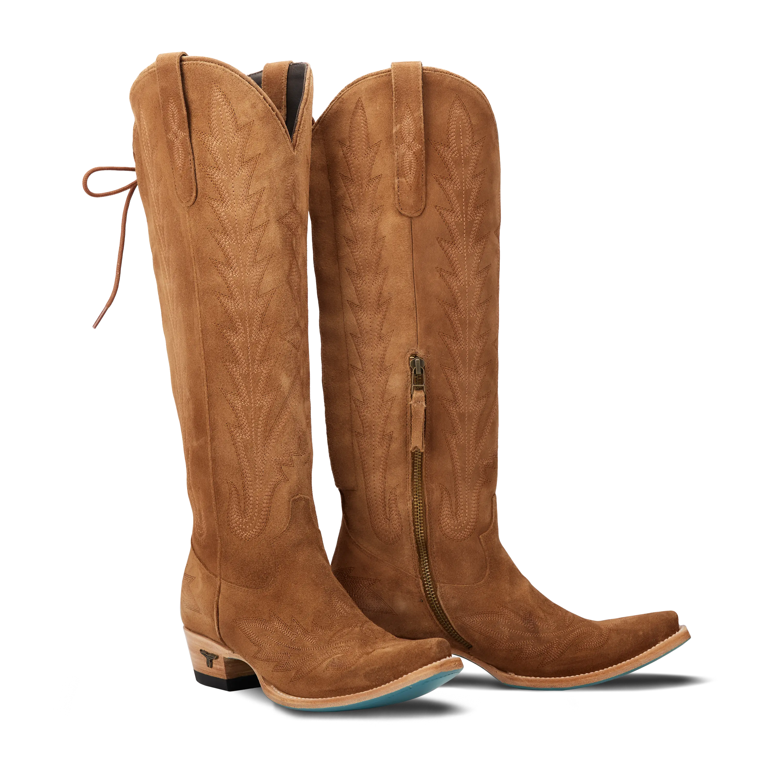 Lexington Knee High Corset - Toffee Suede Ladies Boot Western Fashion by Lane