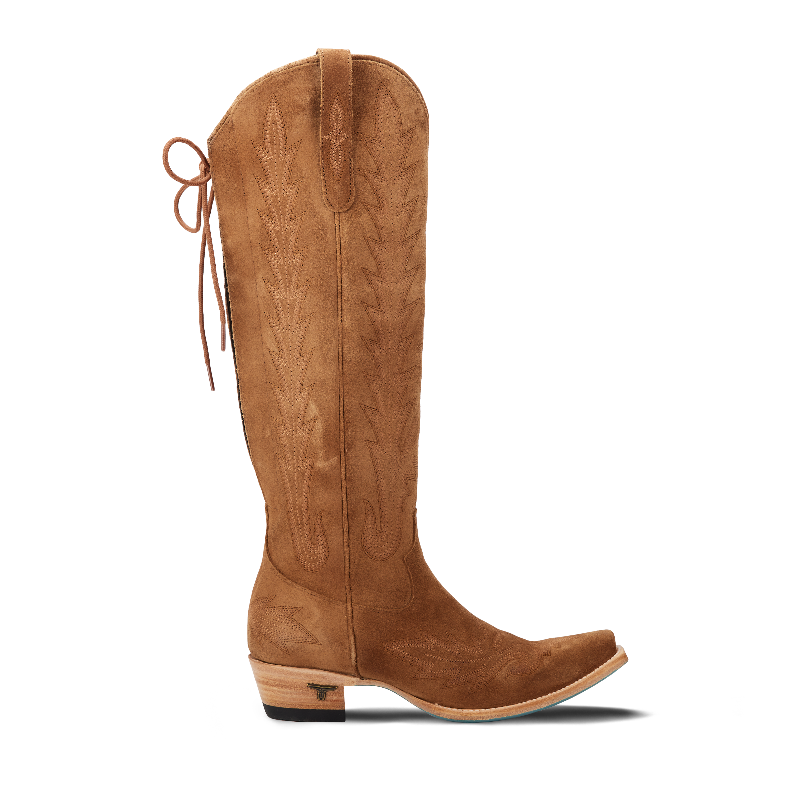 Lexington Knee High Corset - Toffee Suede Ladies Boot Western Fashion by Lane