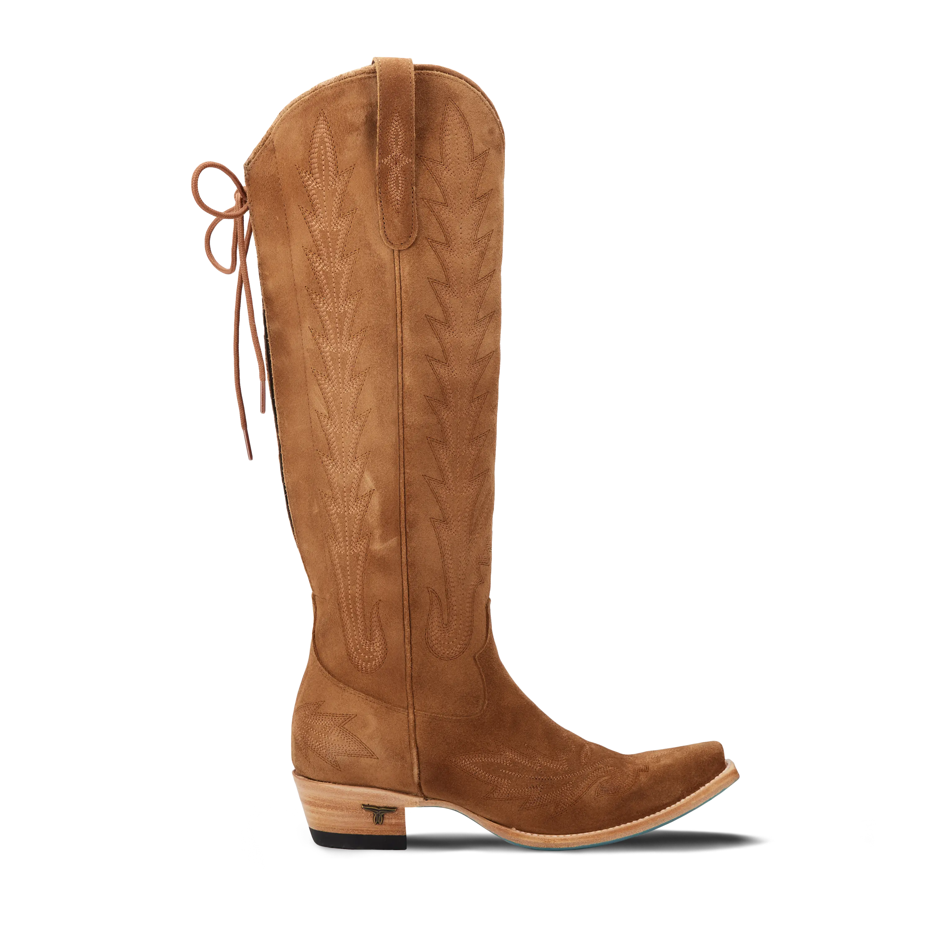 Lexington Knee High Corset - Toffee Suede Ladies Boot Western Fashion by Lane