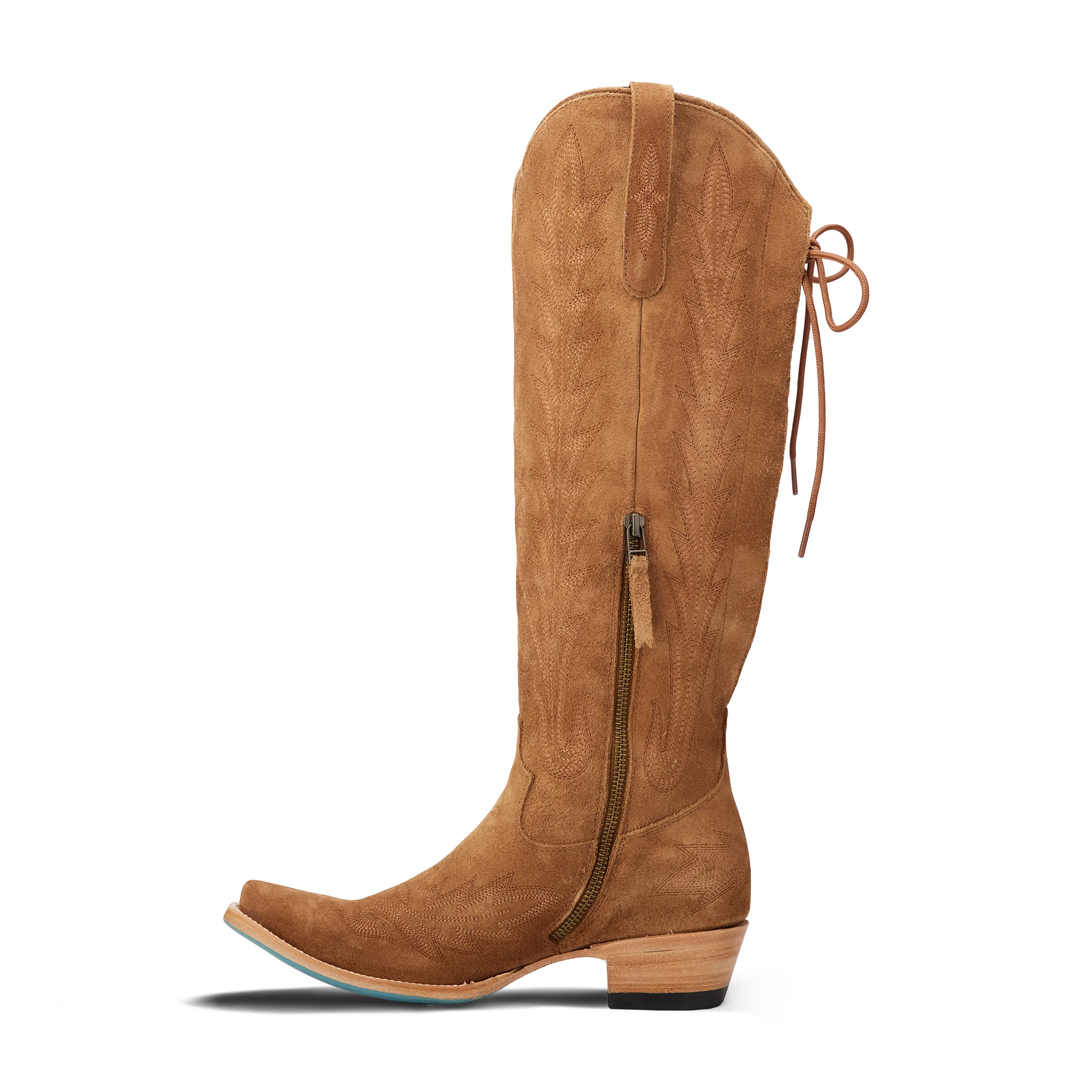 Lexington Knee High Corset - Toffee Suede Ladies Boot Western Fashion by Lane