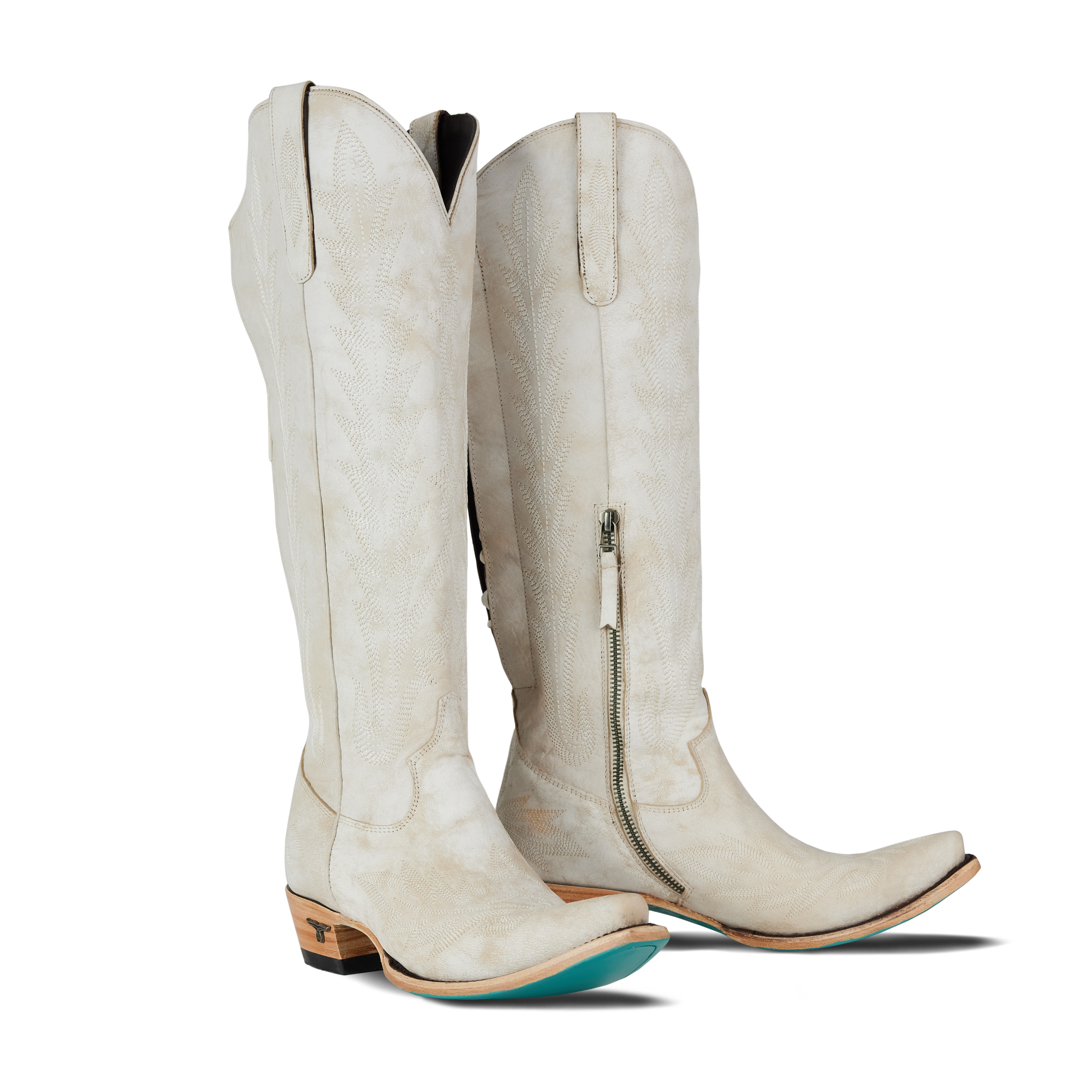 Lexington Knee High Corset - Ceramic Crackle Ladies Boot Ceramic Crackle Western Fashion by Lane