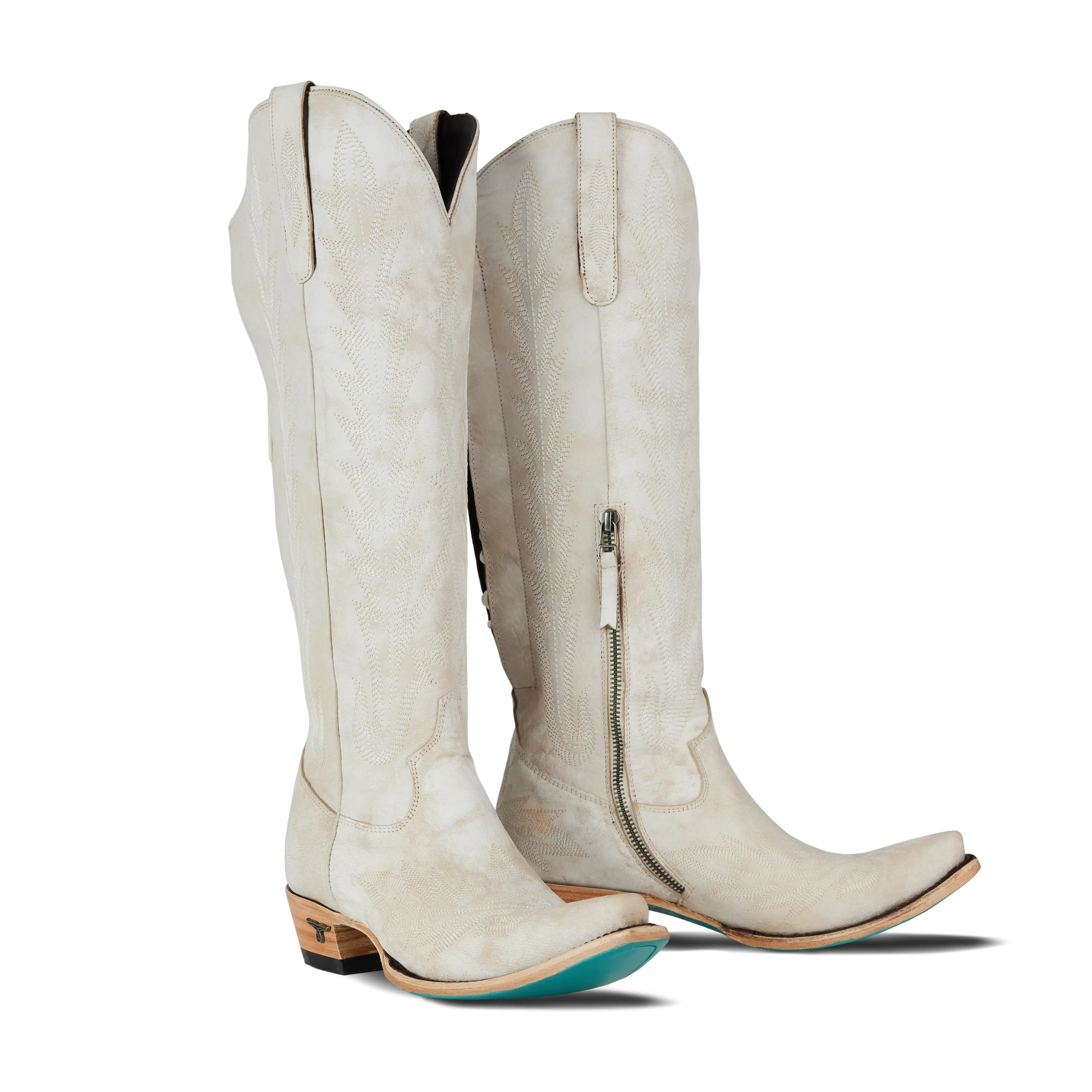 Lexington Knee High Corset - Ceramic Crackle Ladies Boot Ceramic Crackle Western Fashion by Lane