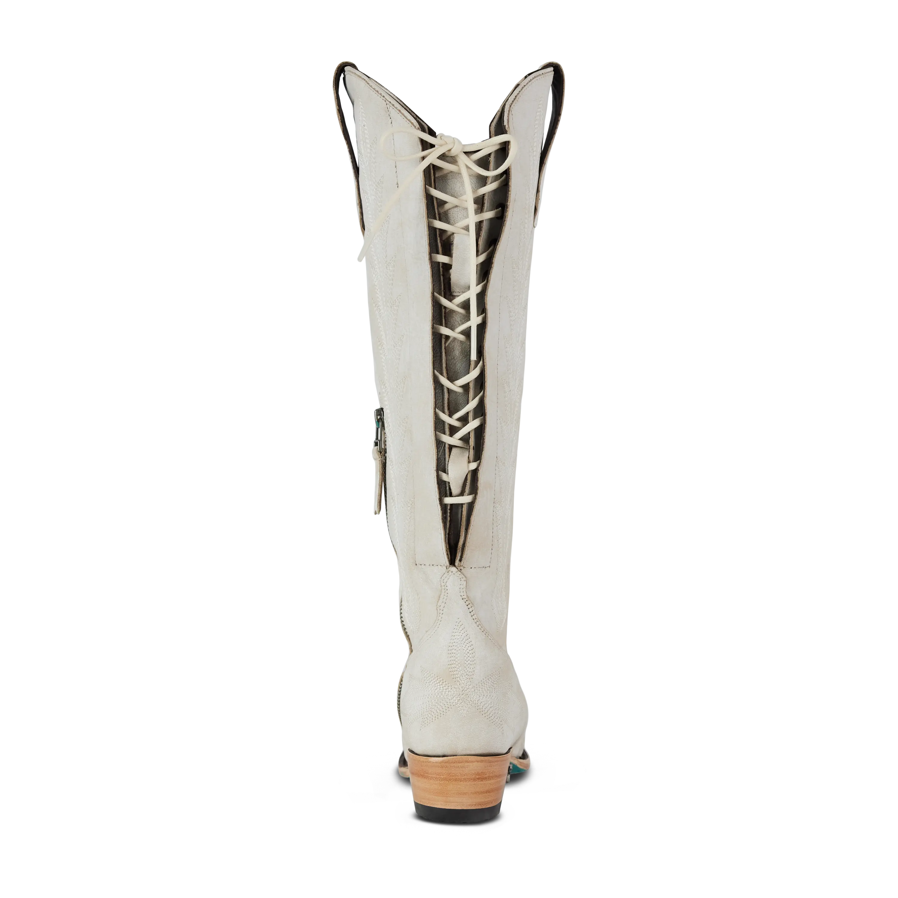 Lexington Knee High Corset - Ceramic Crackle Ladies Boot Western Fashion by Lane
