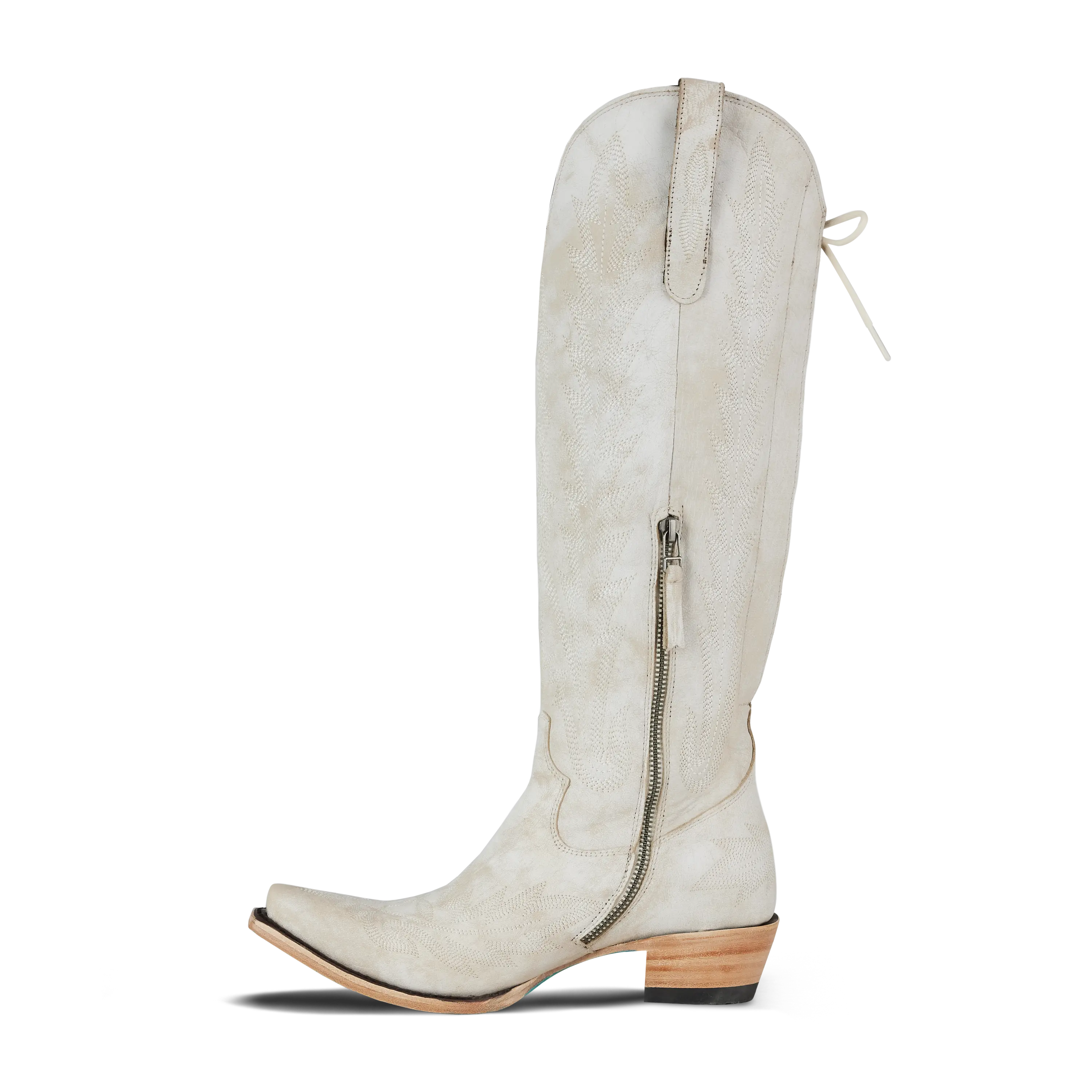Lexington Knee High Corset - Ceramic Crackle Ladies Boot Western Fashion by Lane