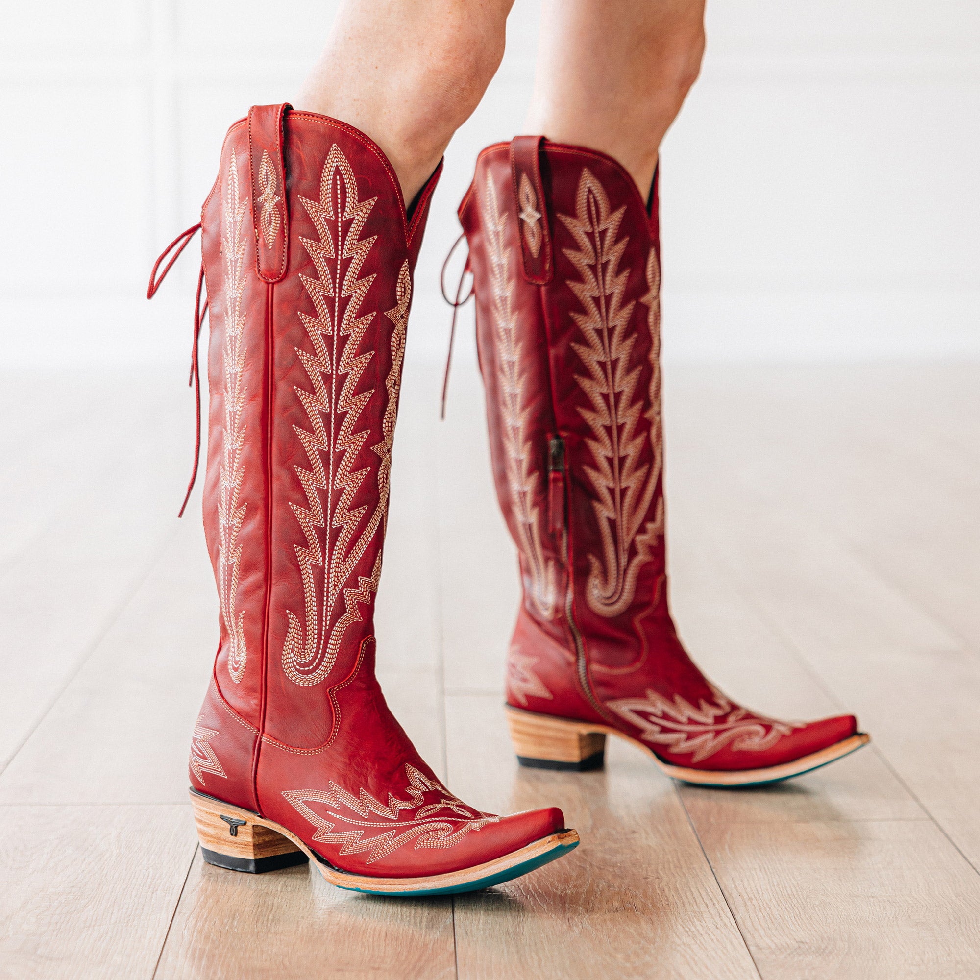 Lexington Knee High Corset - Smoldering Ruby Ladies Boot Western Fashion by Lane