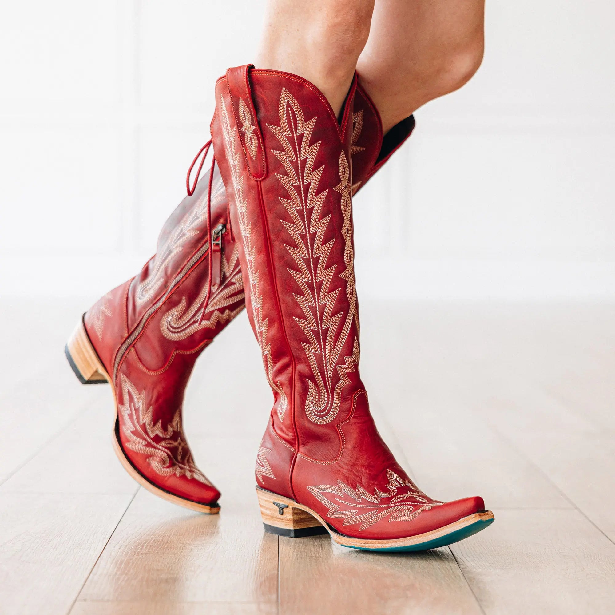 Lexington Knee High Corset - Smoldering Ruby Ladies Boot Western Fashion by Lane