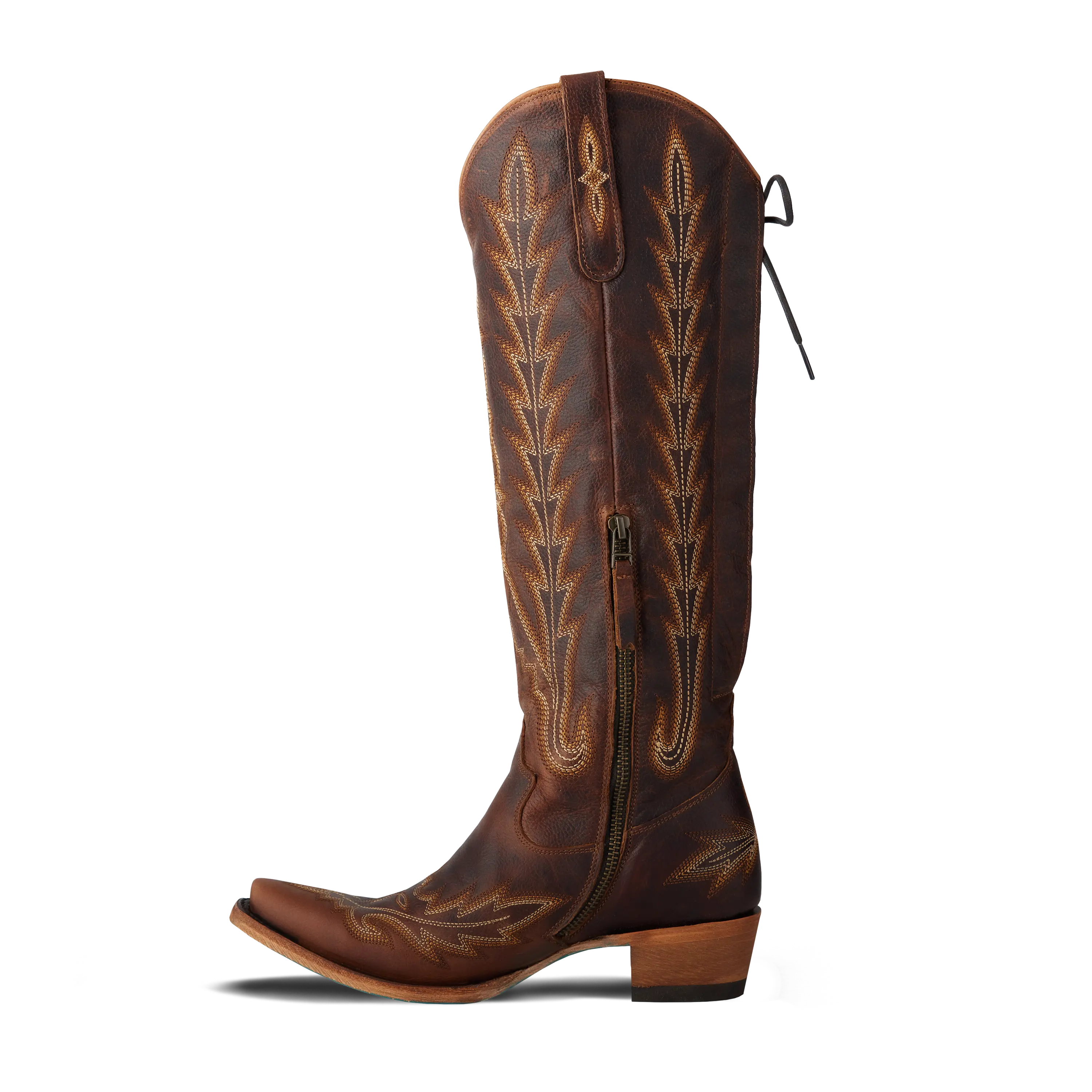 Lexington Knee High Corset - Cognac Ladies Boot Western Fashion by Lane