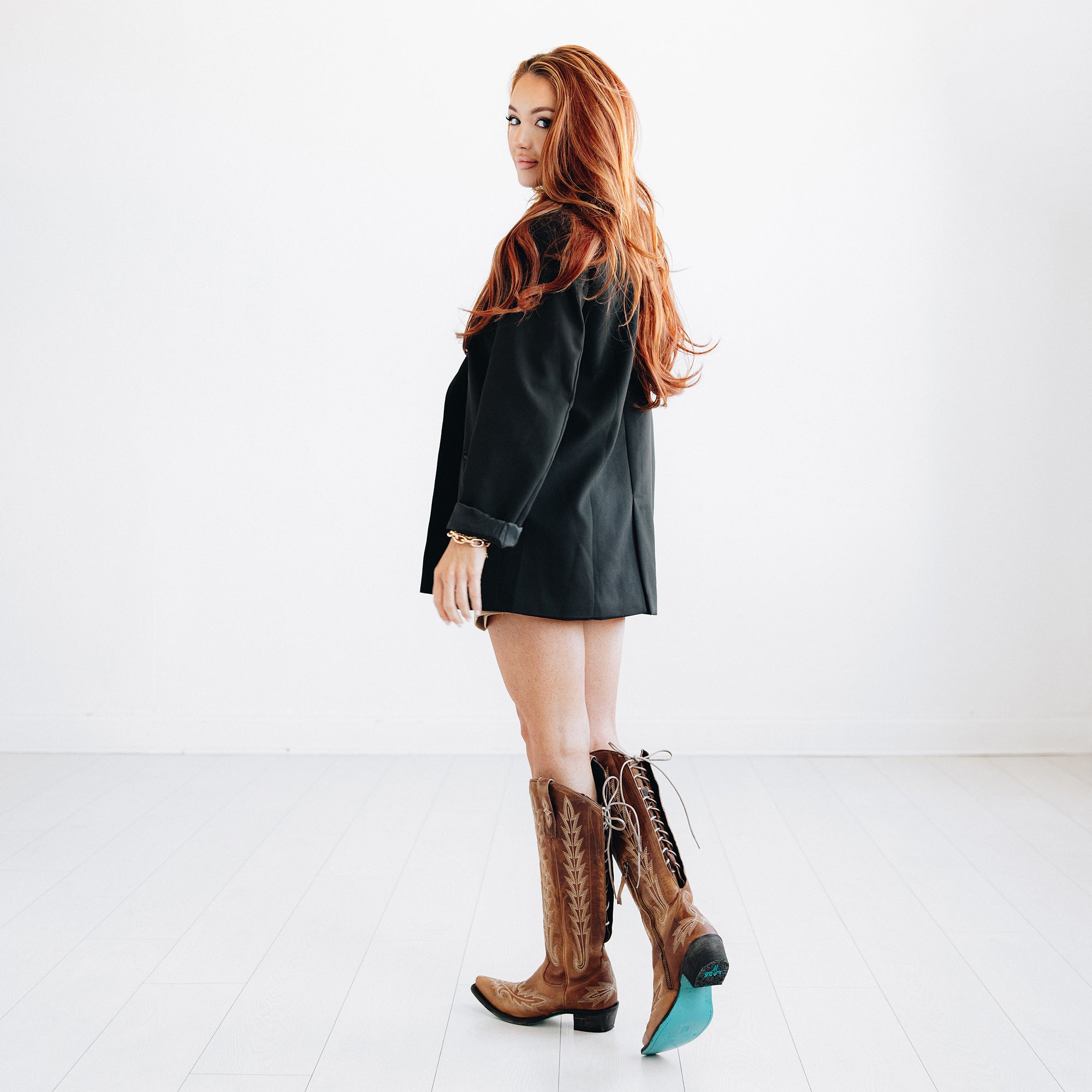 Lexington Knee High Corset - Desert Clay Ladies Boot Western Fashion by Lane