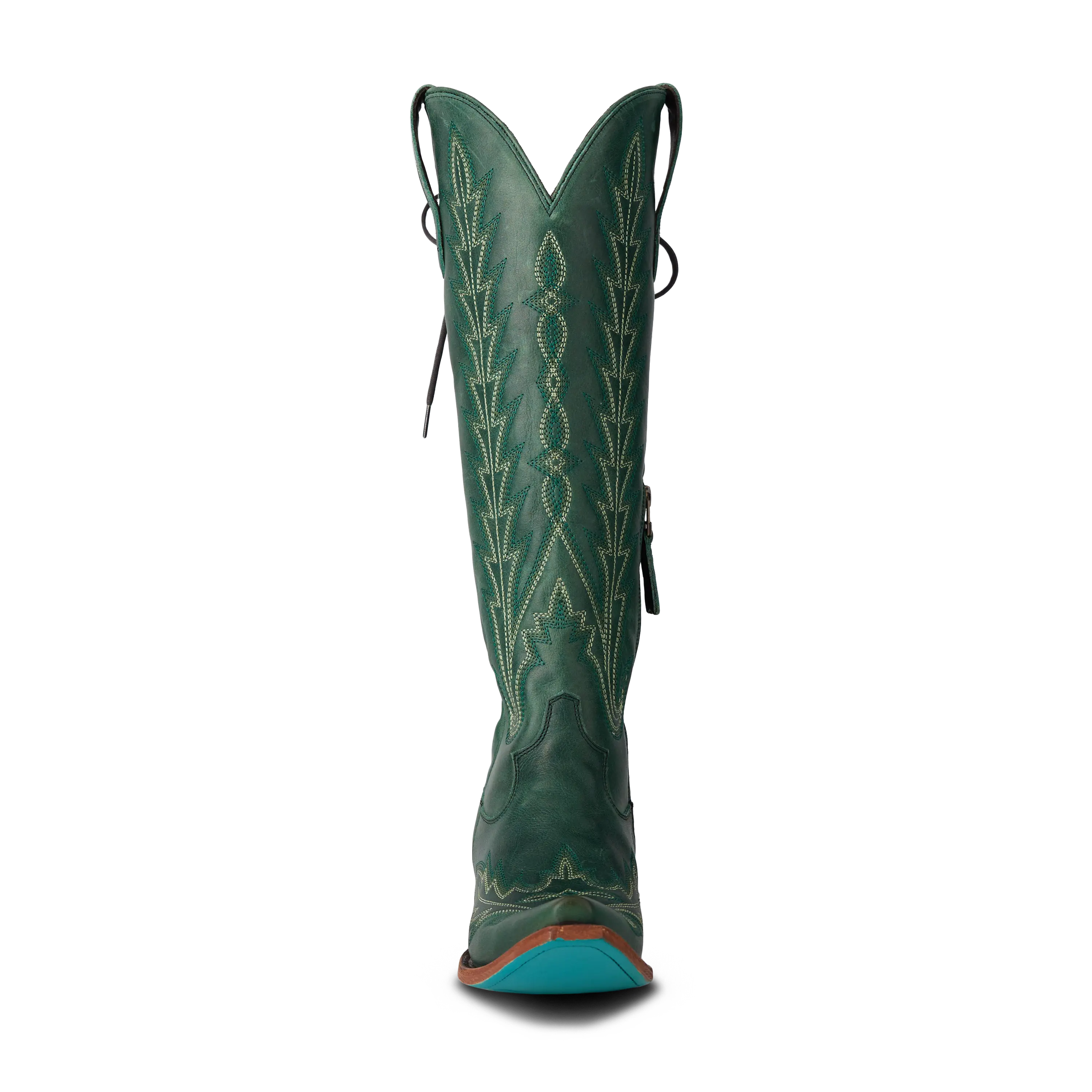 Lexington Knee High Corset - Emerald Ladies Boot Western Fashion by Lane