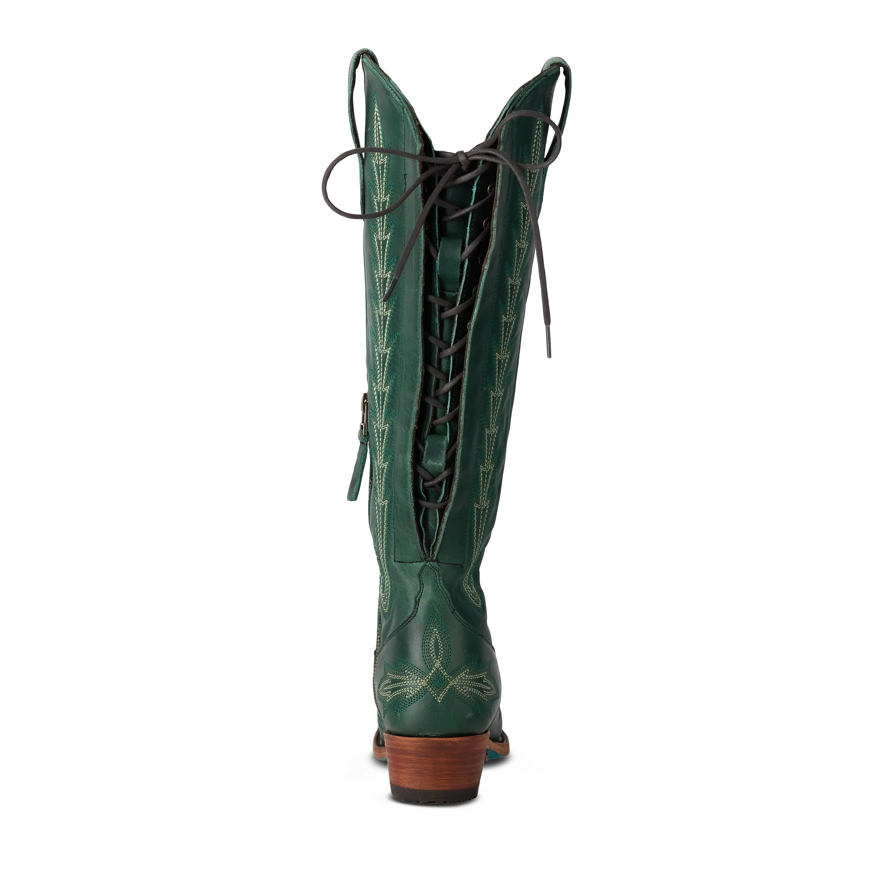 Lexington Knee High Corset - Emerald Ladies Boot Western Fashion by Lane
