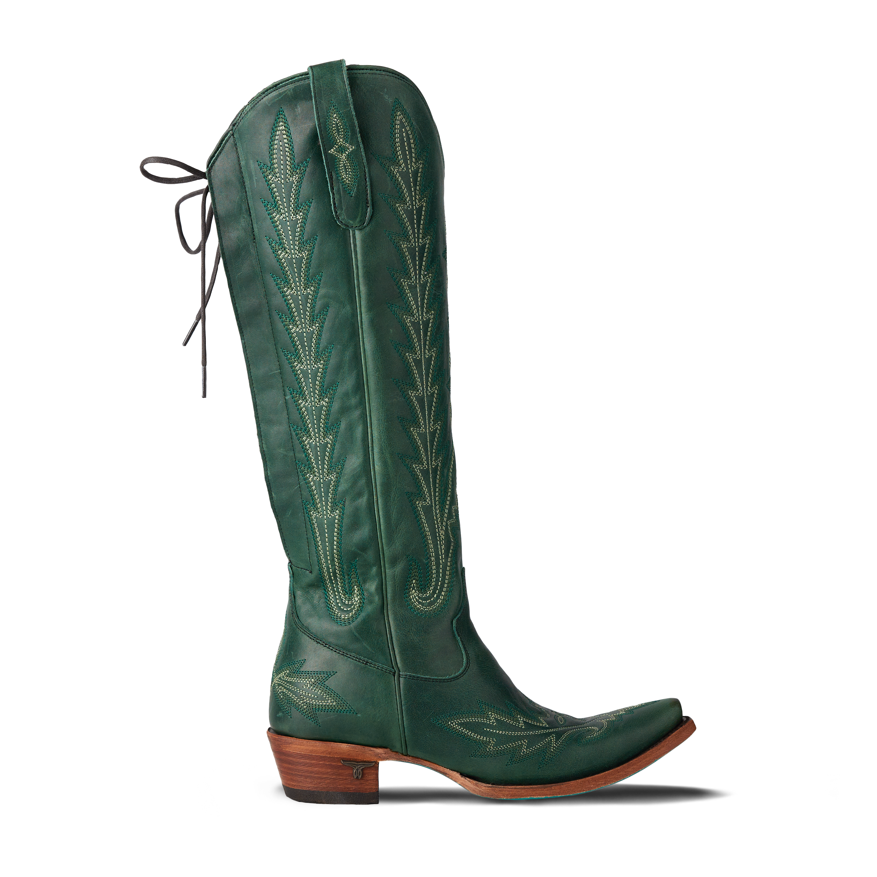 Lexington Knee High Corset - Emerald Ladies Boot Western Fashion by Lane