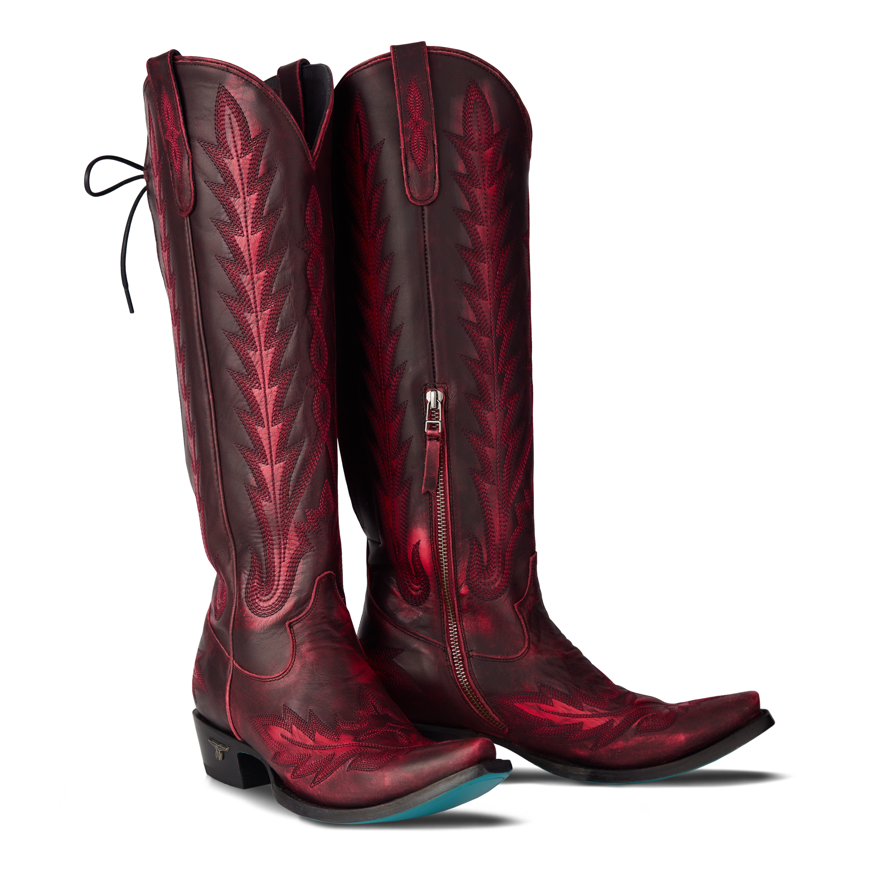 Lexington Knee High Corset - Black Cherry Ladies Boot Western Fashion by Lane