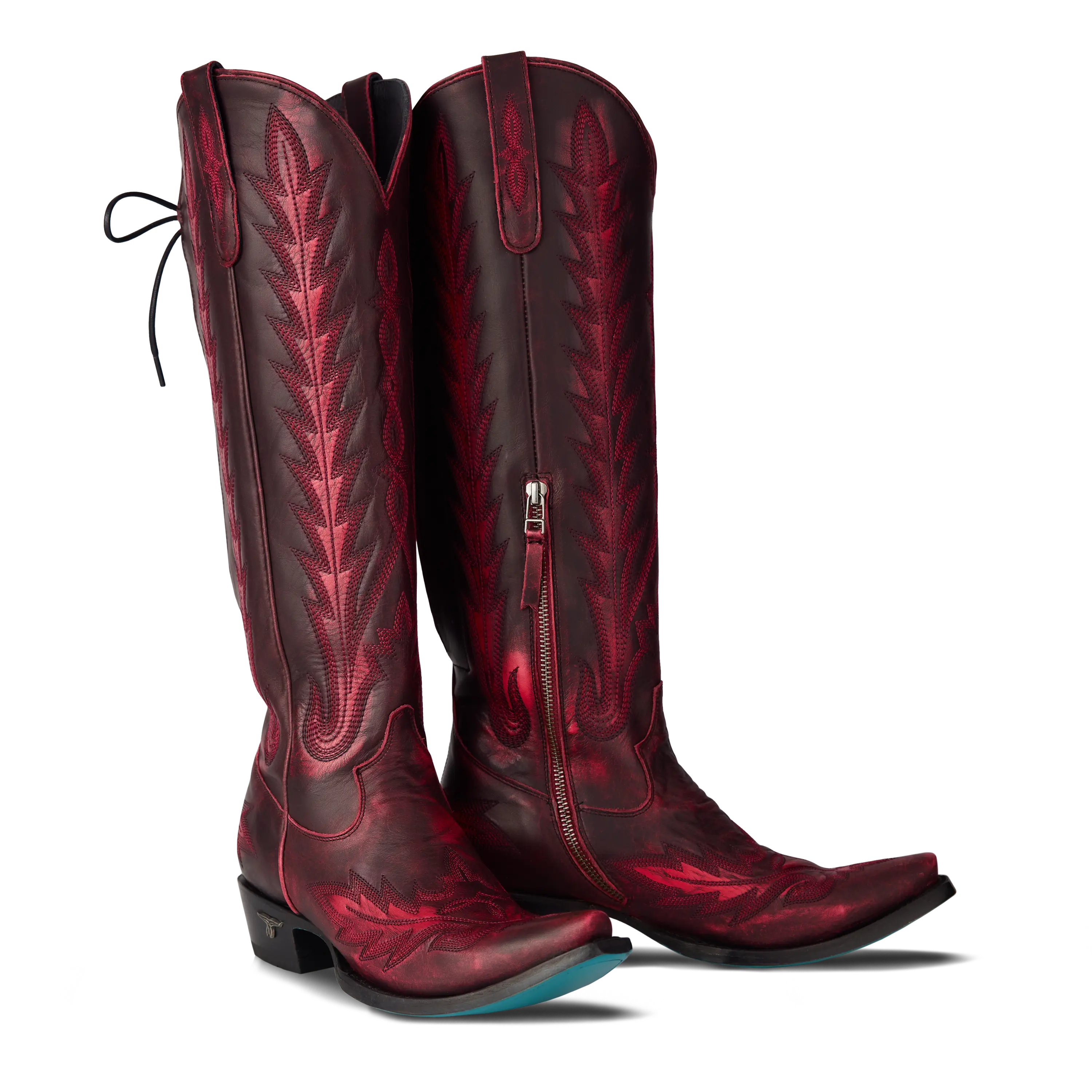 Lexington Knee High Corset - Black Cherry Ladies Boot Western Fashion by Lane