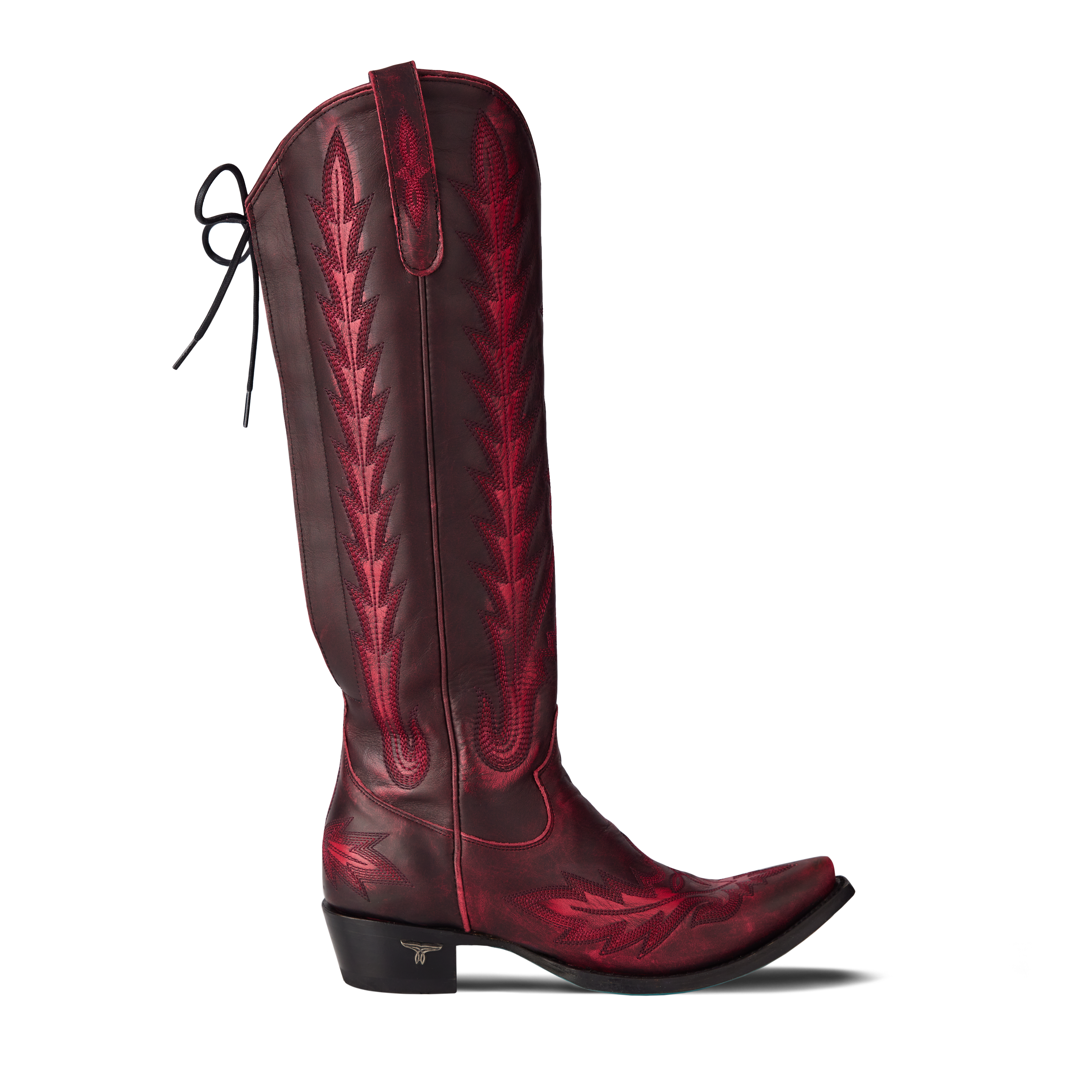 Lexington Knee High Corset - Black Cherry Ladies Boot Western Fashion by Lane