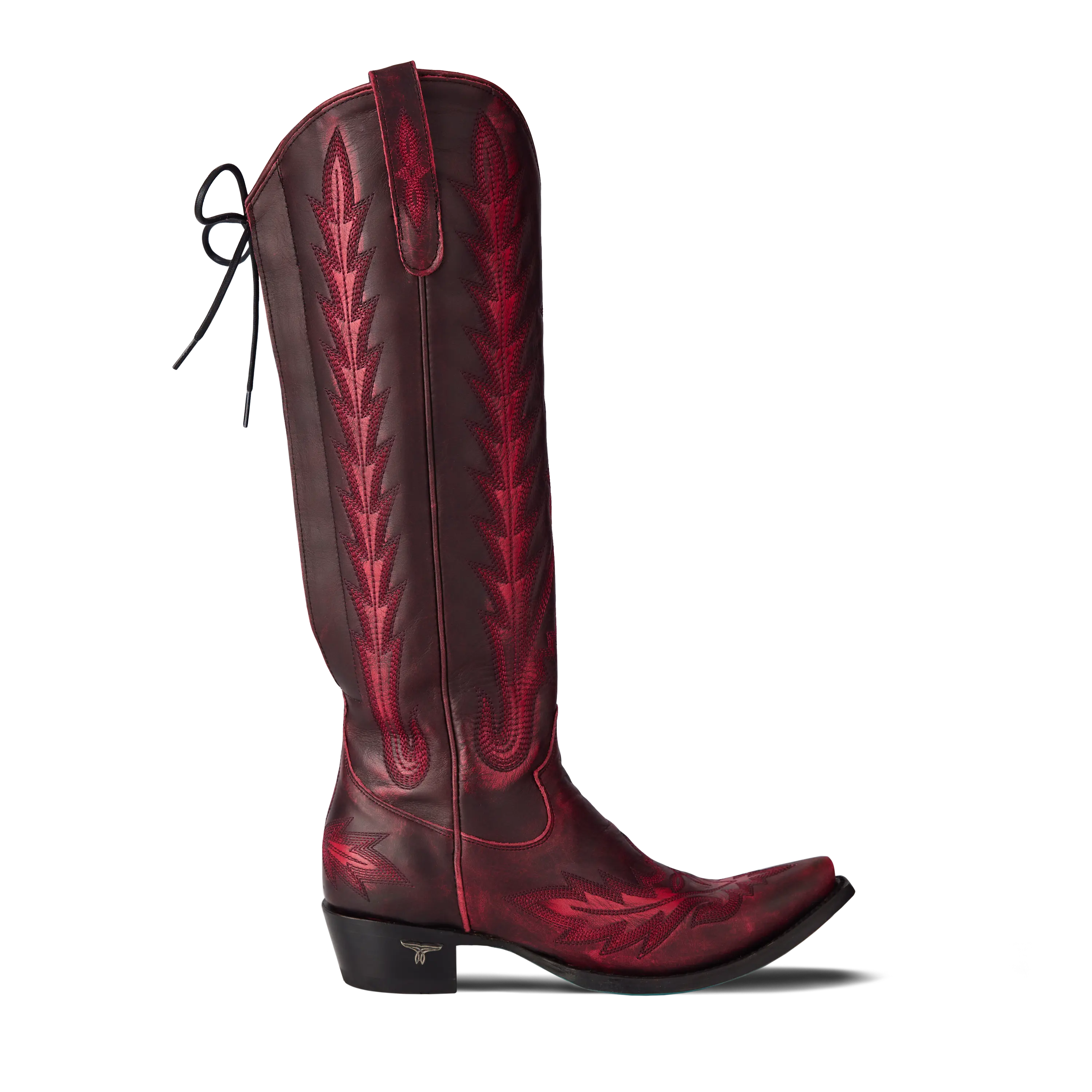 Lexington Knee High Corset - Black Cherry Ladies Boot Western Fashion by Lane