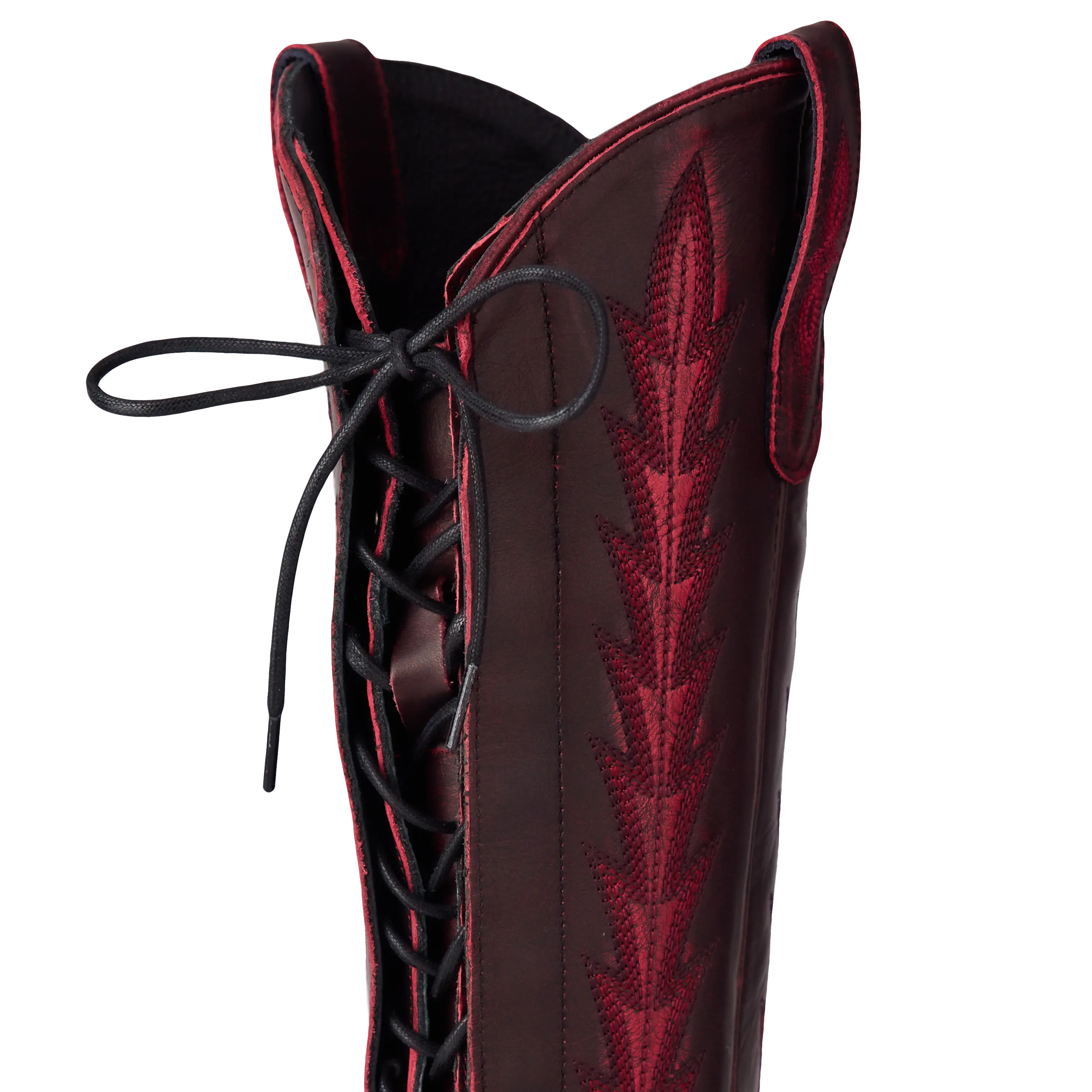Lexington Knee High Corset - Black Cherry Ladies Boot Western Fashion by Lane