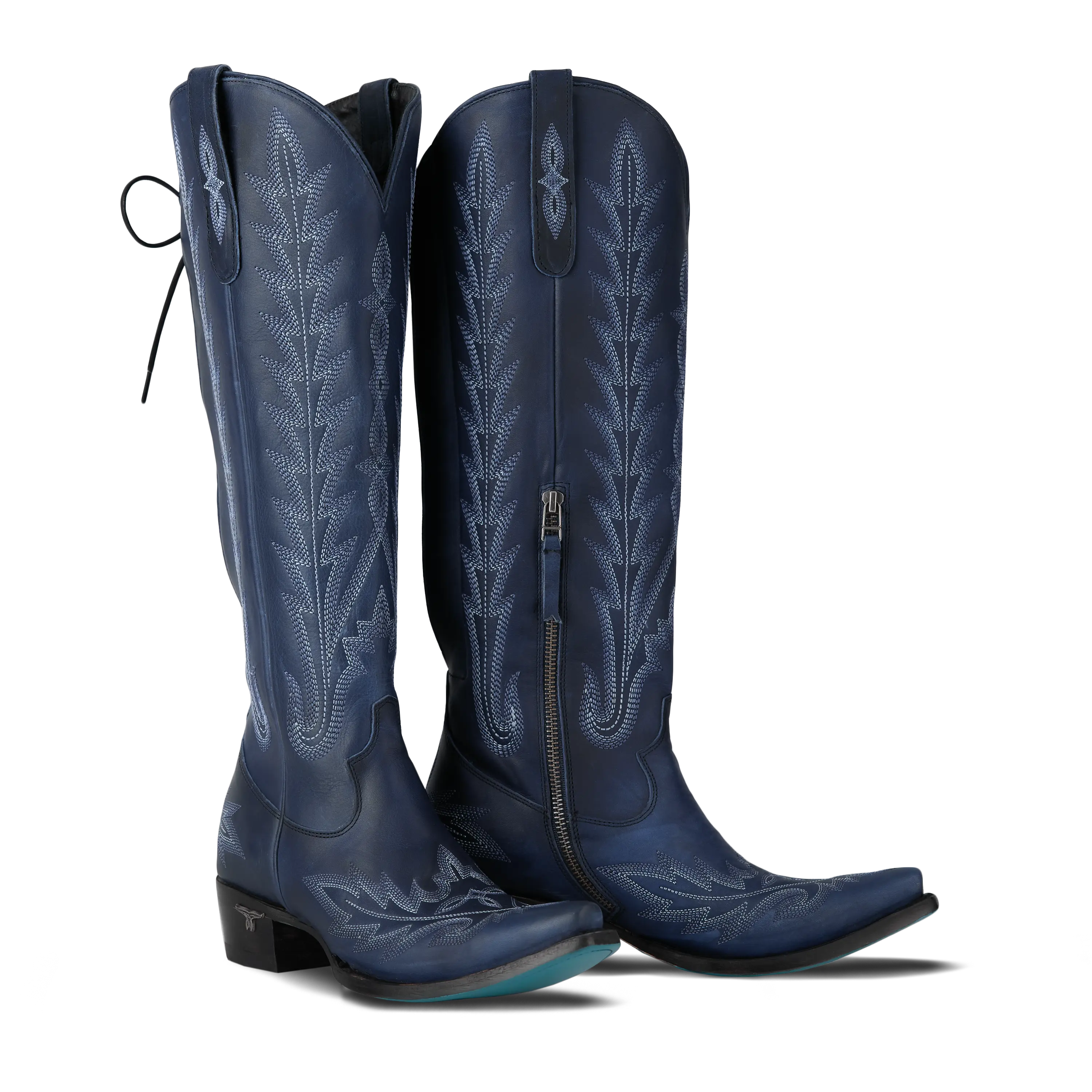 Lexington Knee High Corset - Midnight Navy Ladies Boot Western Fashion by Lane