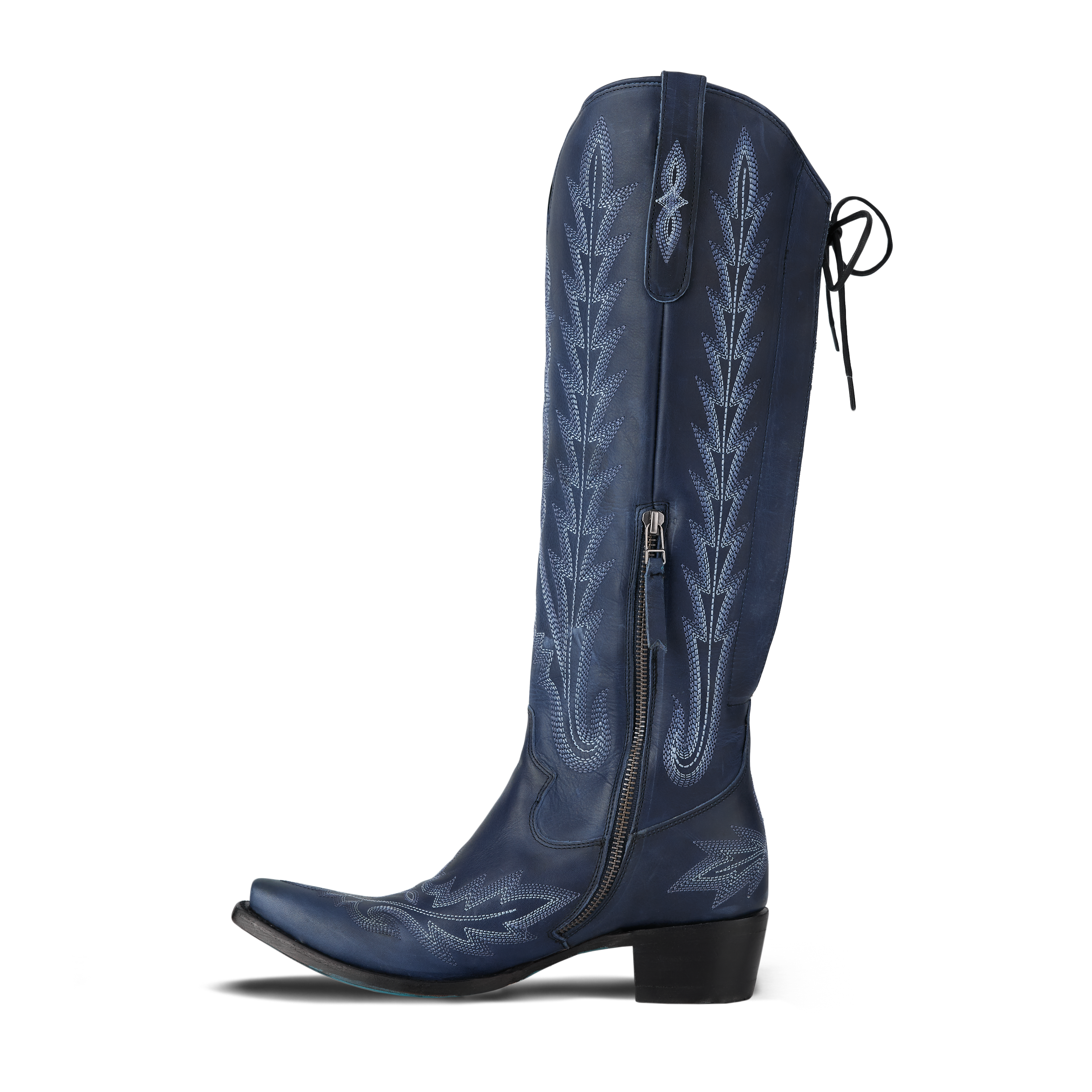 Lexington Knee High Corset - Midnight Navy Ladies Boot Western Fashion by Lane