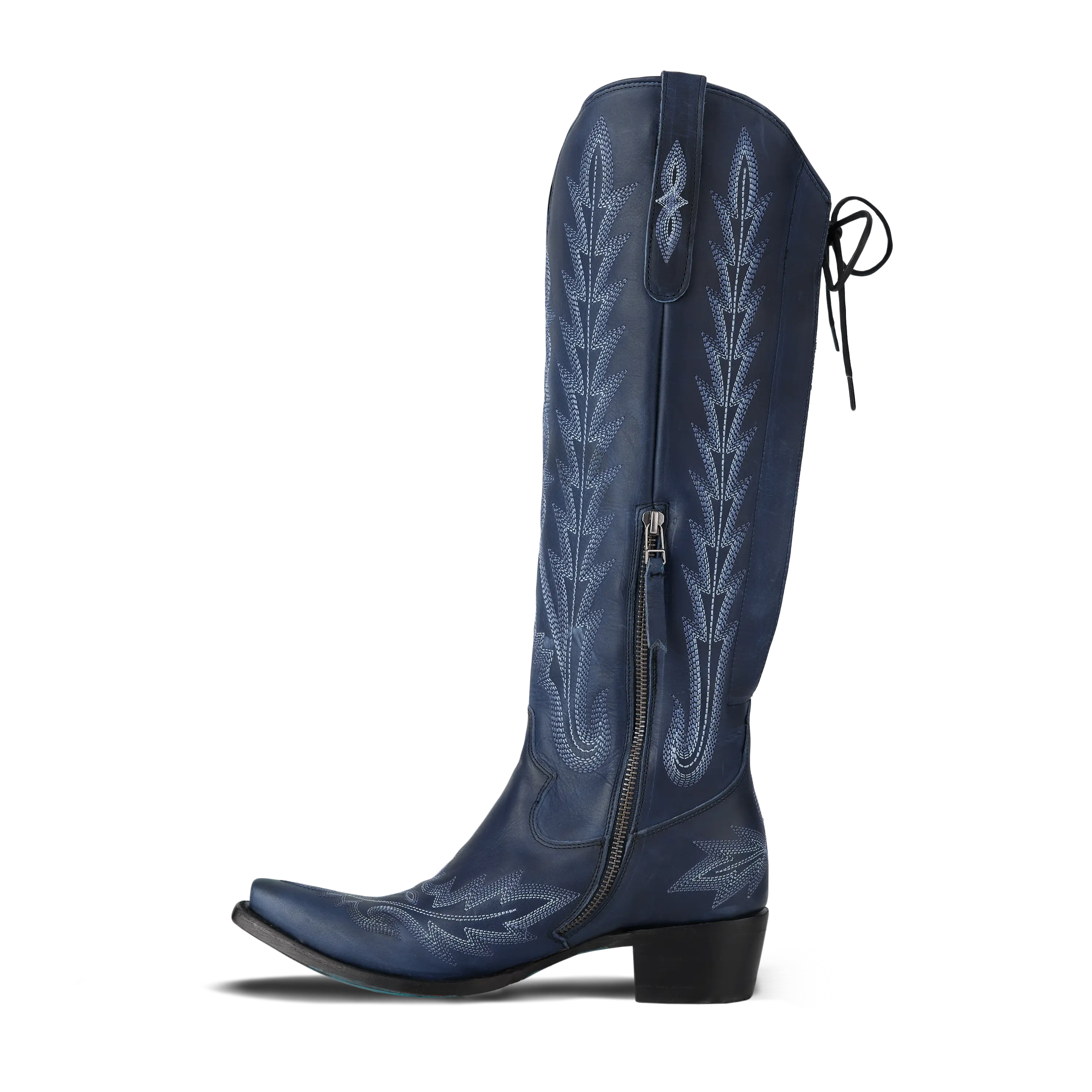 Lexington Knee High Corset - Midnight Navy Ladies Boot Western Fashion by Lane