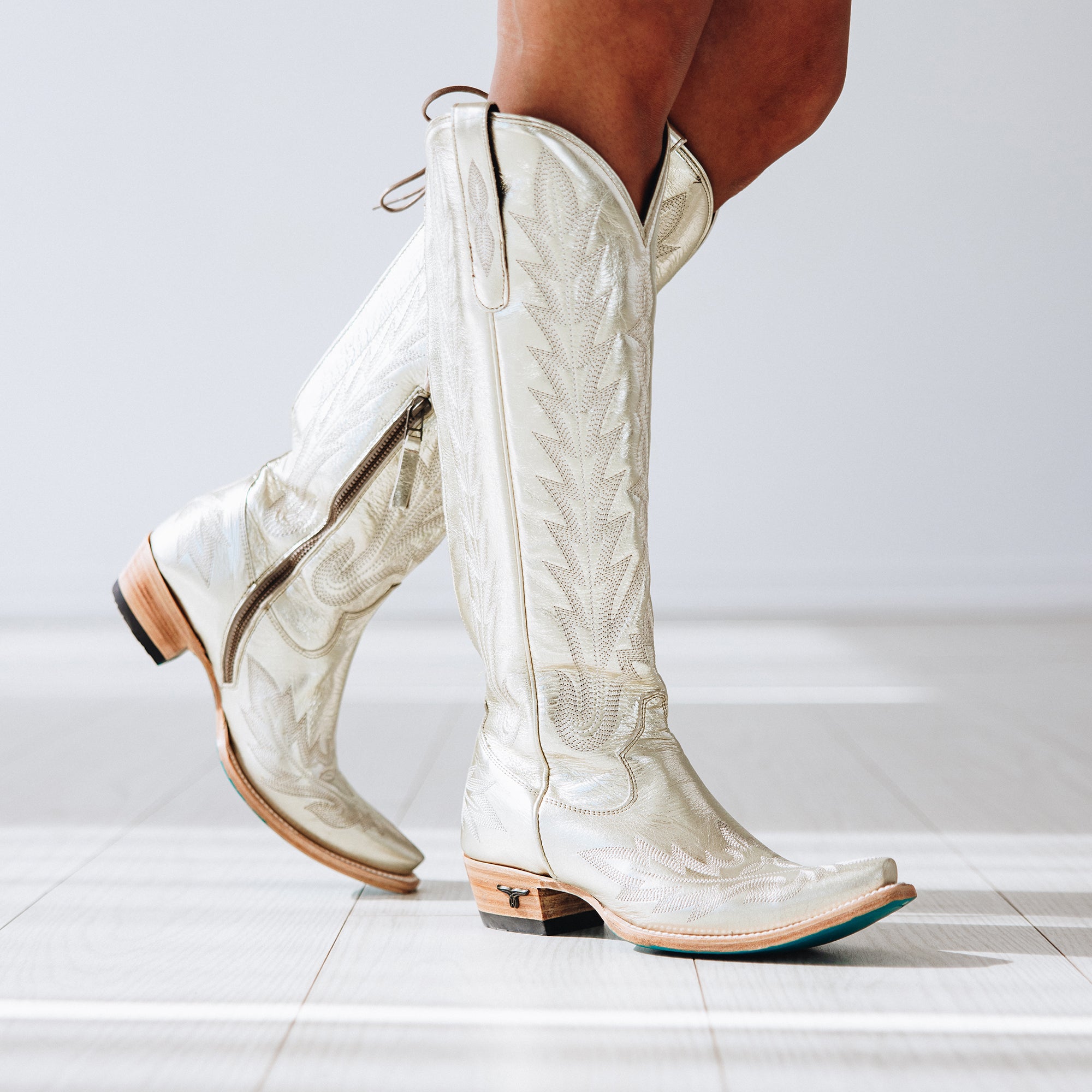 Lexington Knee High Corset - Champagne Metallic