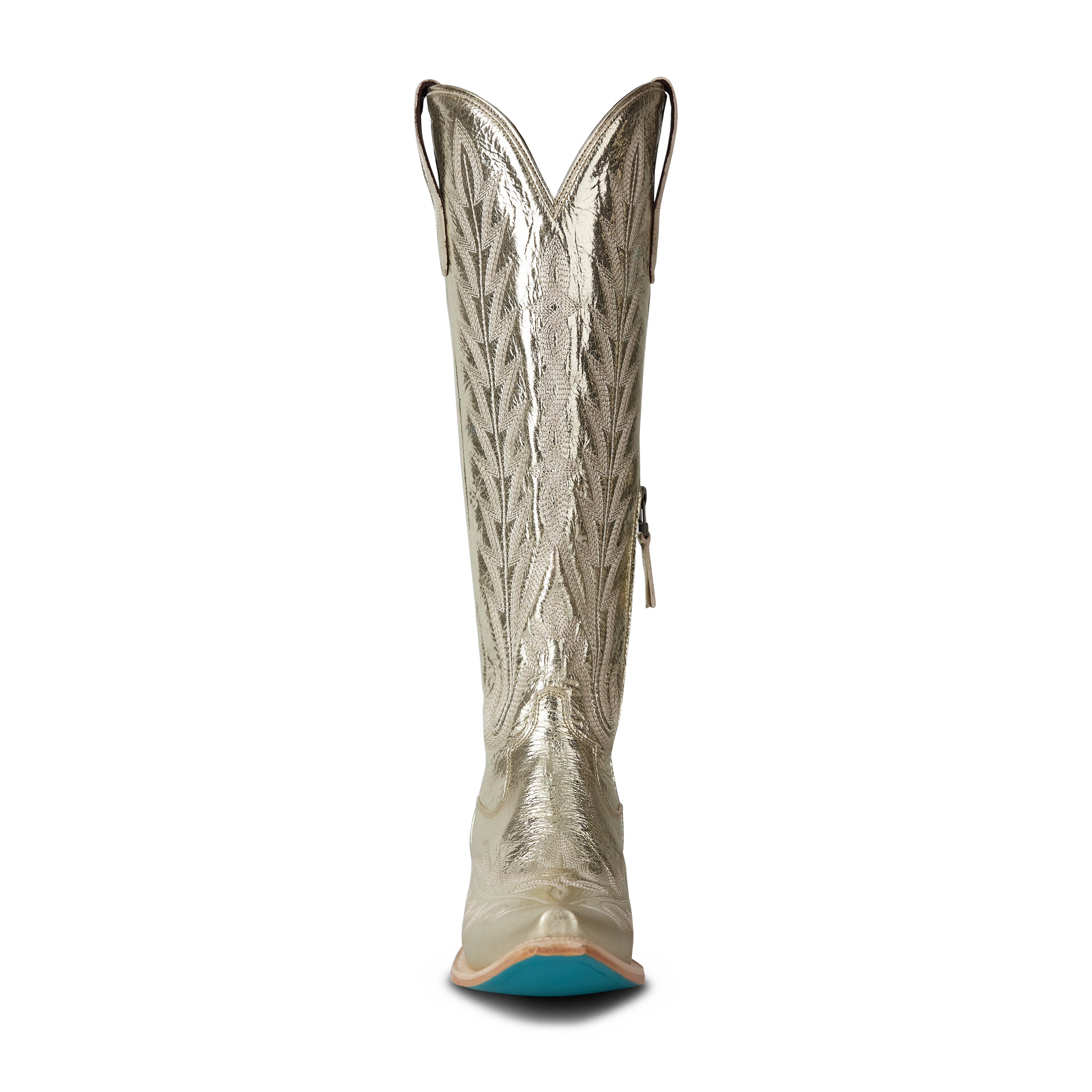 Lexington Knee High Corset - Champagne Metallic Ladies Boot Western Fashion by Lane