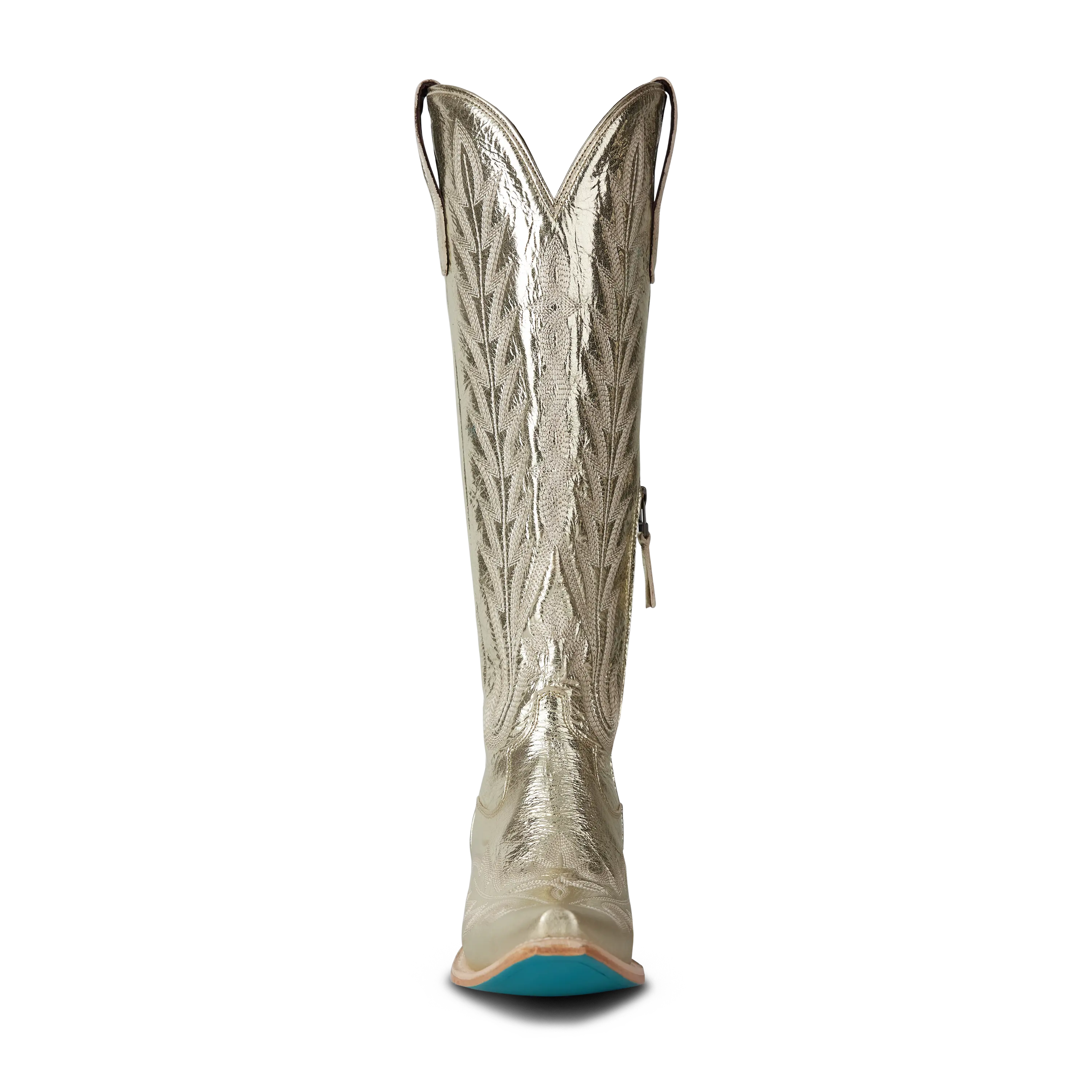 Lexington Knee High Corset - Champagne Metallic Ladies Boot Western Fashion by Lane