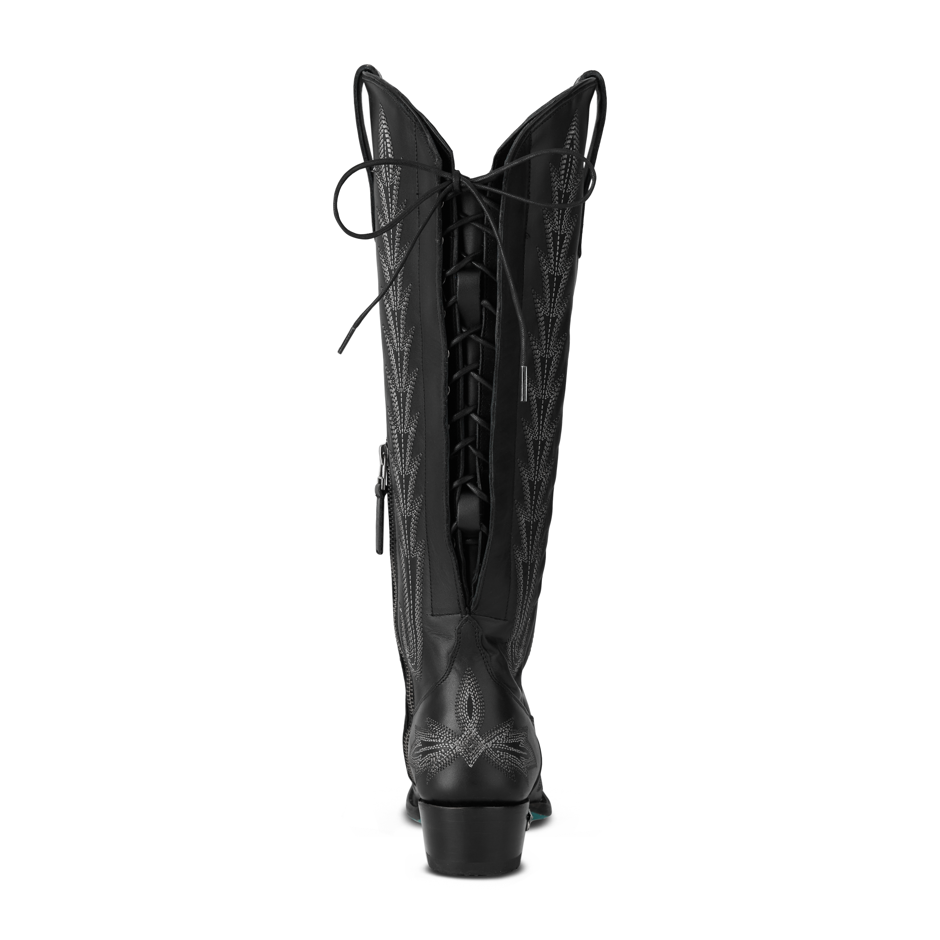 Lexington Knee High Corset - Jet Black Ladies Boot Western Fashion by Lane