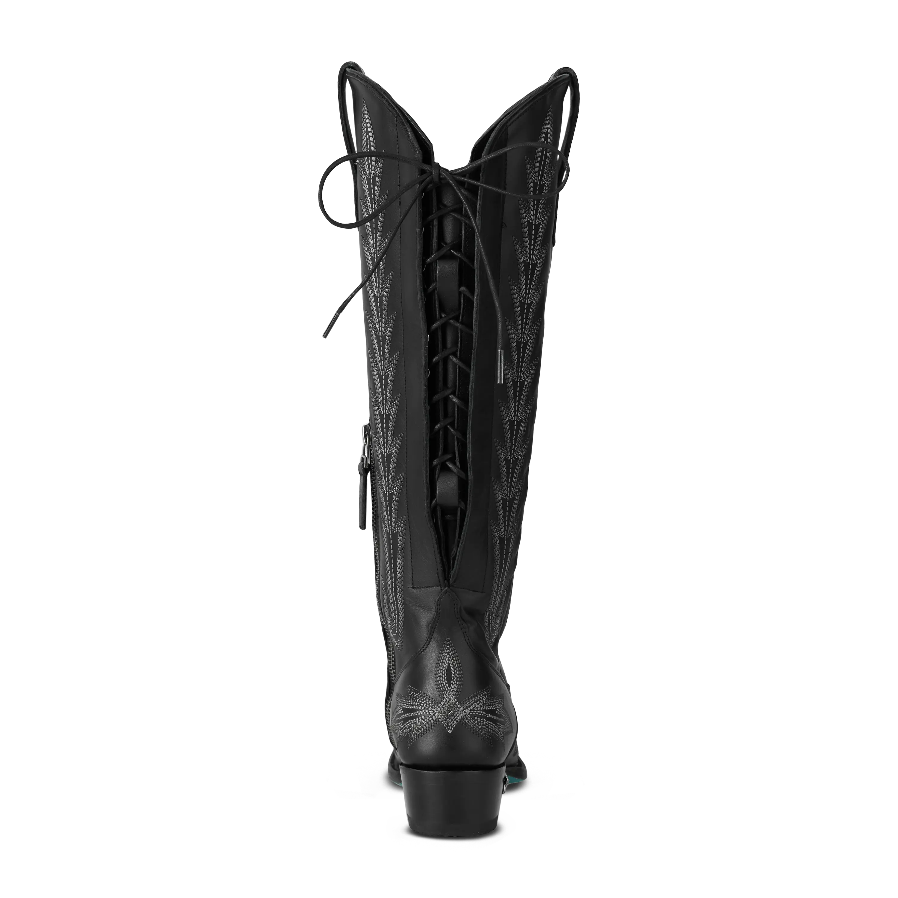 Lexington Knee High Corset - Jet Black Ladies Boot Western Fashion by Lane