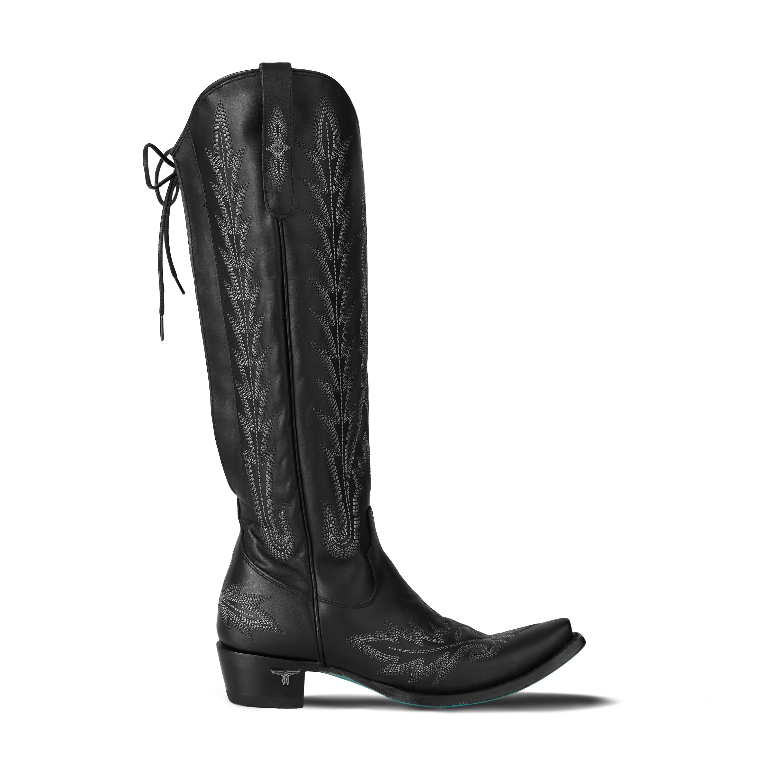 Lexington Knee High Corset - Jet Black Ladies Boot Western Fashion by Lane