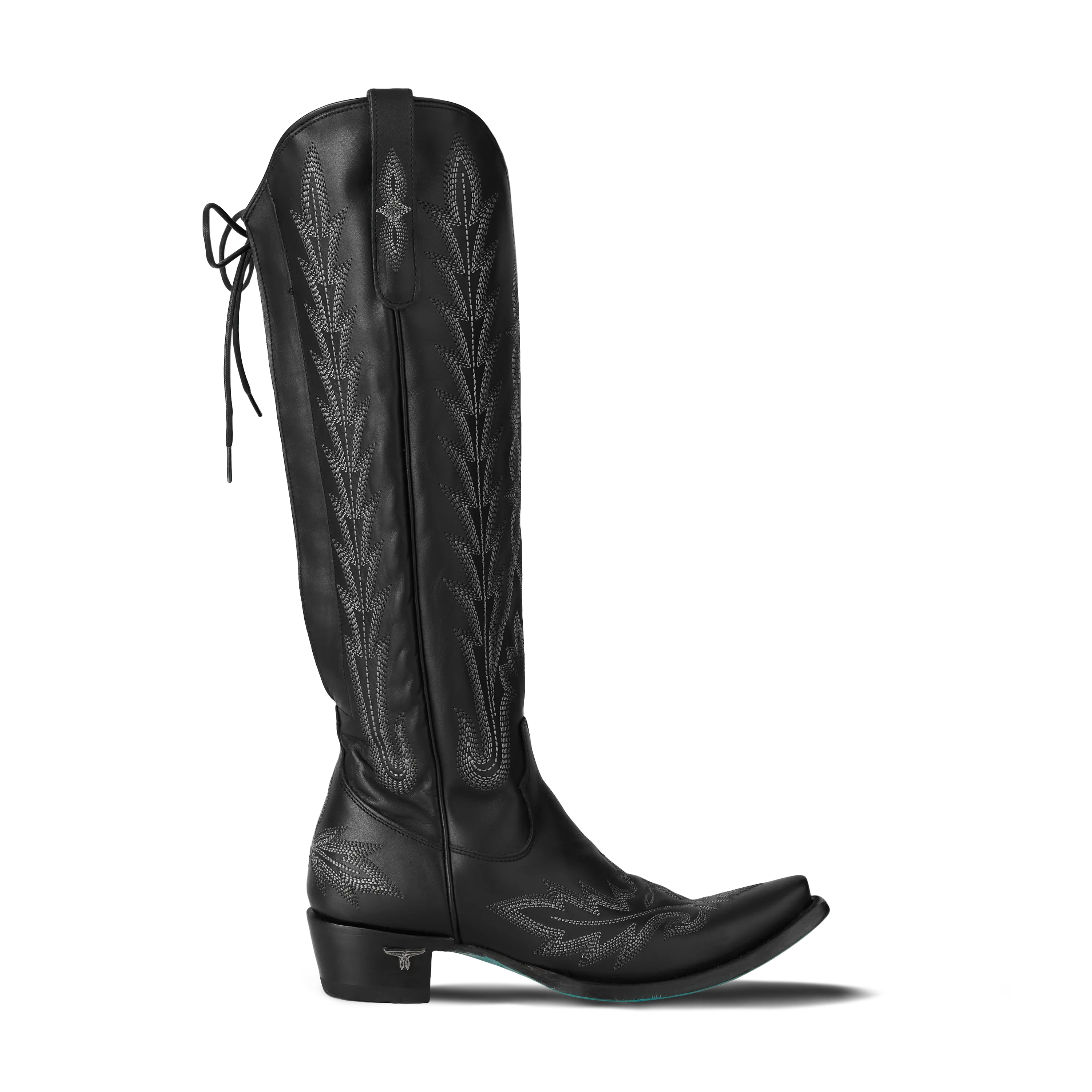 Lexington Knee High Corset - Jet Black Ladies Boot Western Fashion by Lane