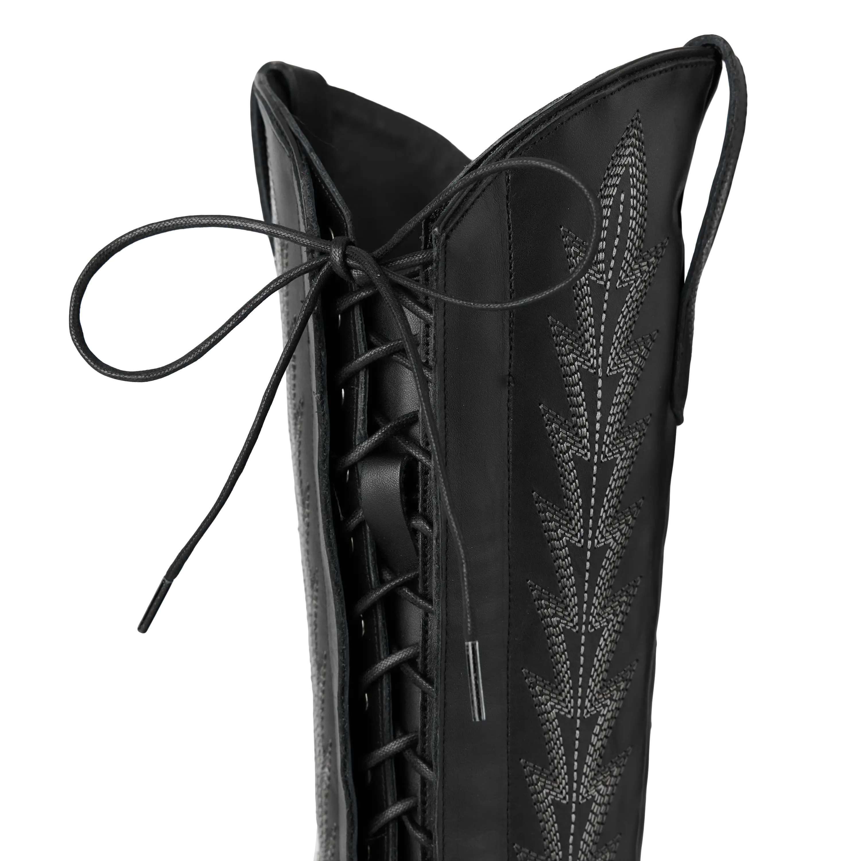 Lexington Knee High Corset - Jet Black Ladies Boot Western Fashion by Lane