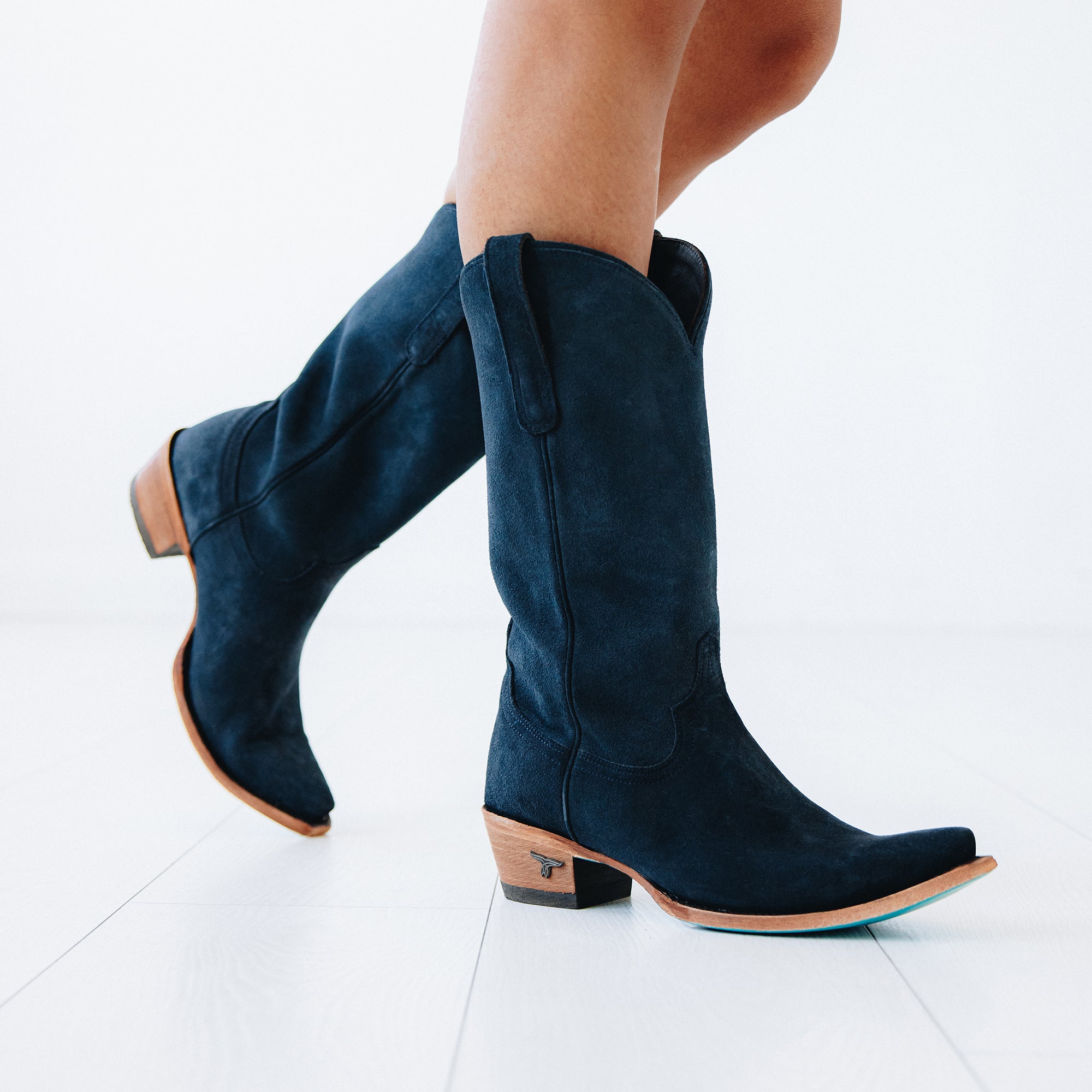Emma Jane Boot - Navy Suede Ladies Boot Western Fashion by Lane