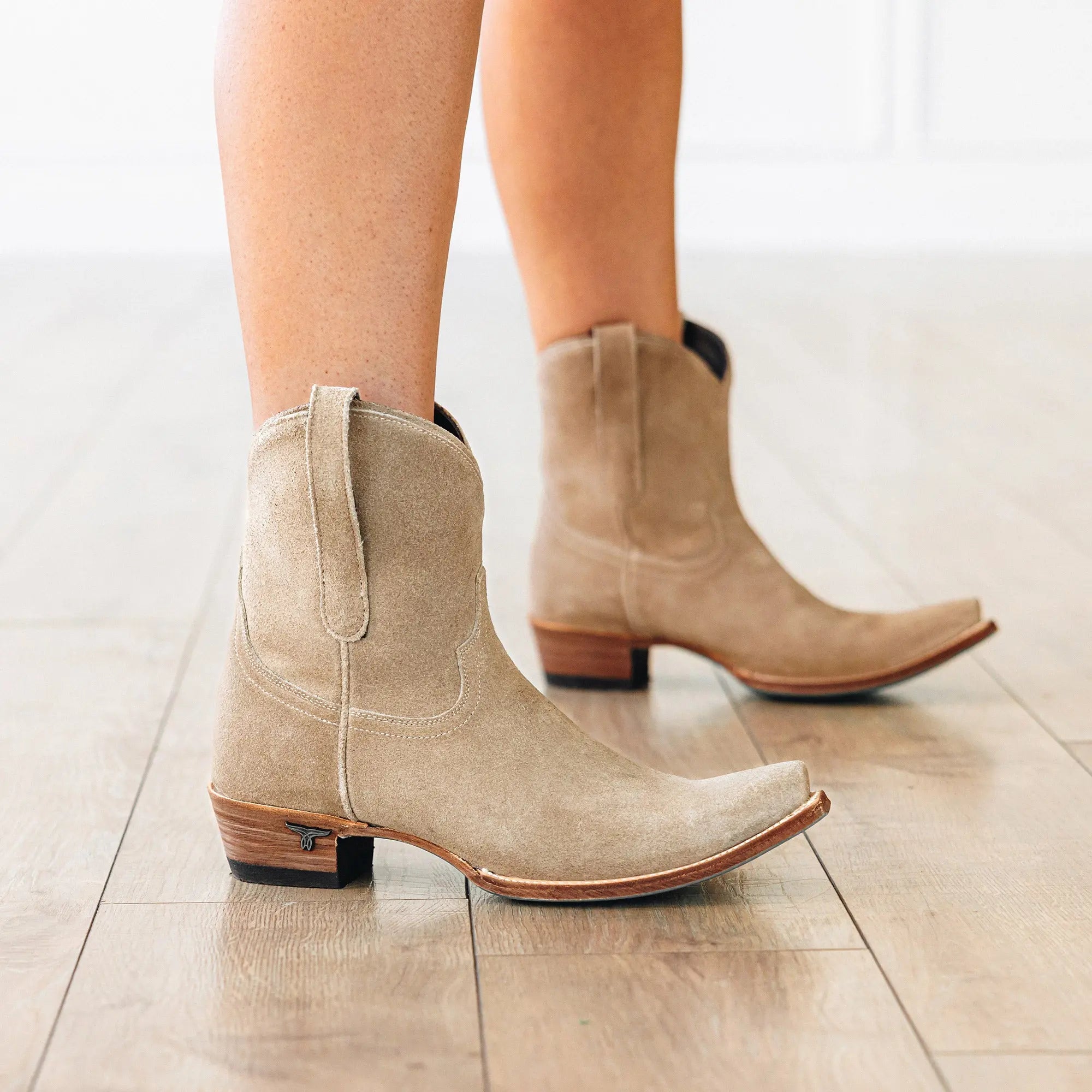 Emma Jane Bootie - Latte Suede Ladies Bootie Western Fashion by Lane