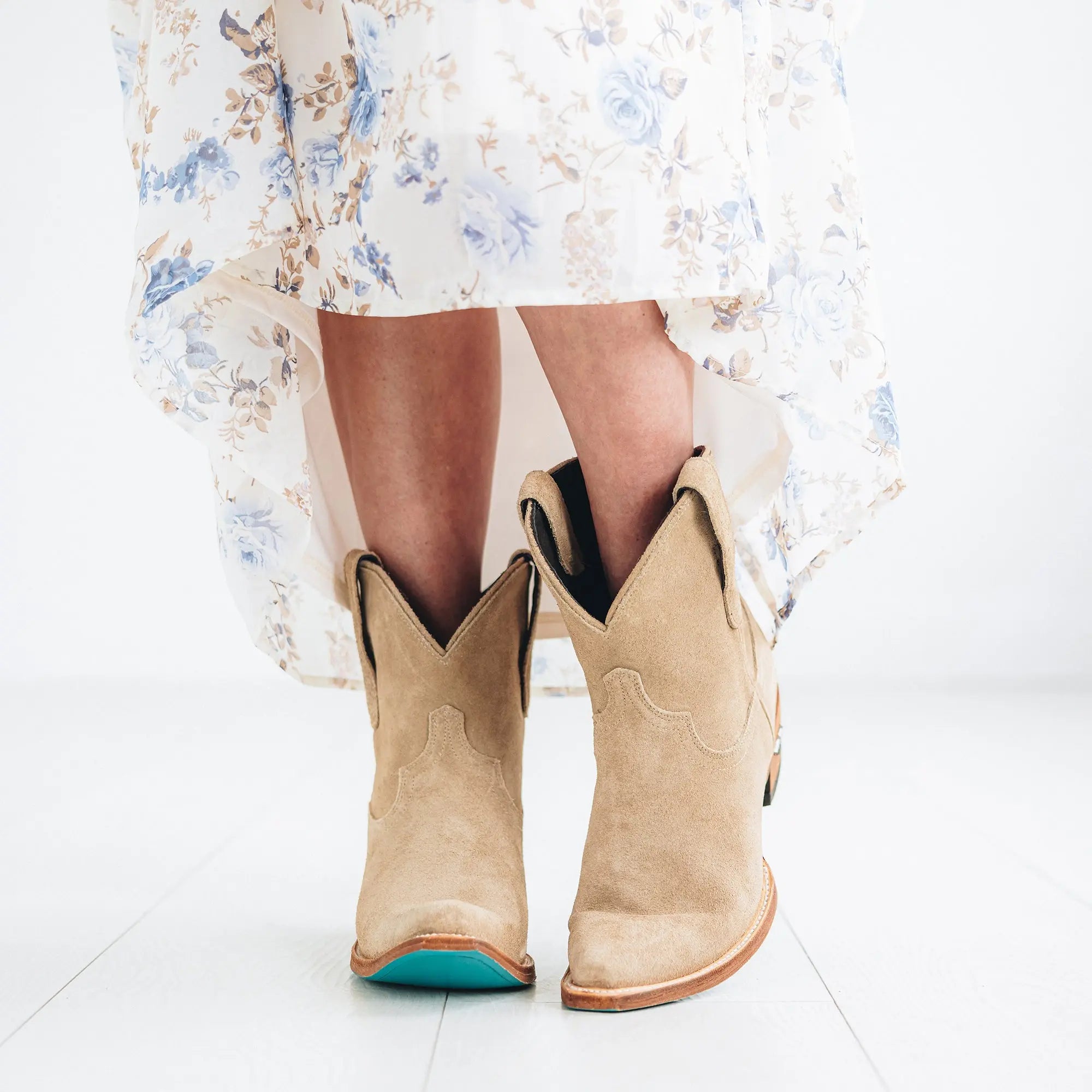 Emma Jane Bootie - Latte Suede Ladies Bootie Western Fashion by Lane