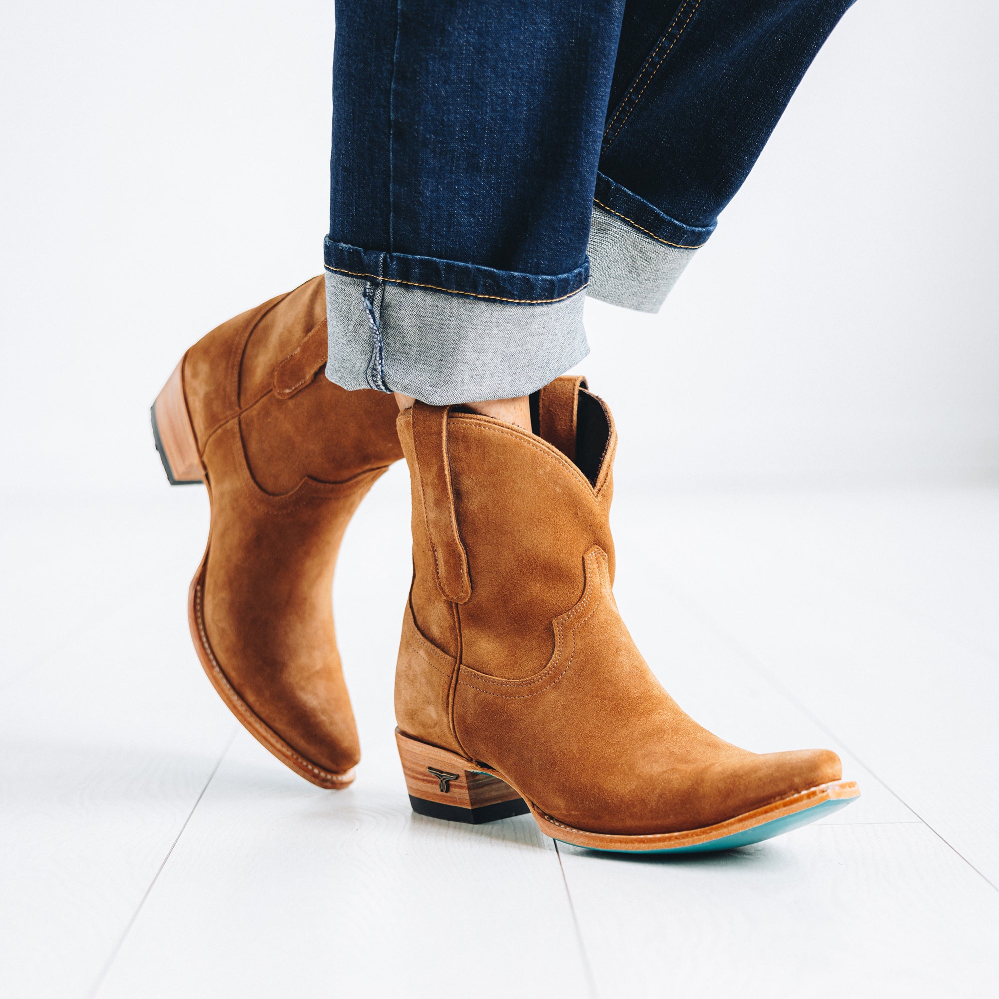 Emma Jane Bootie - Toffee Suede Ladies Bootie Western Fashion by Lane