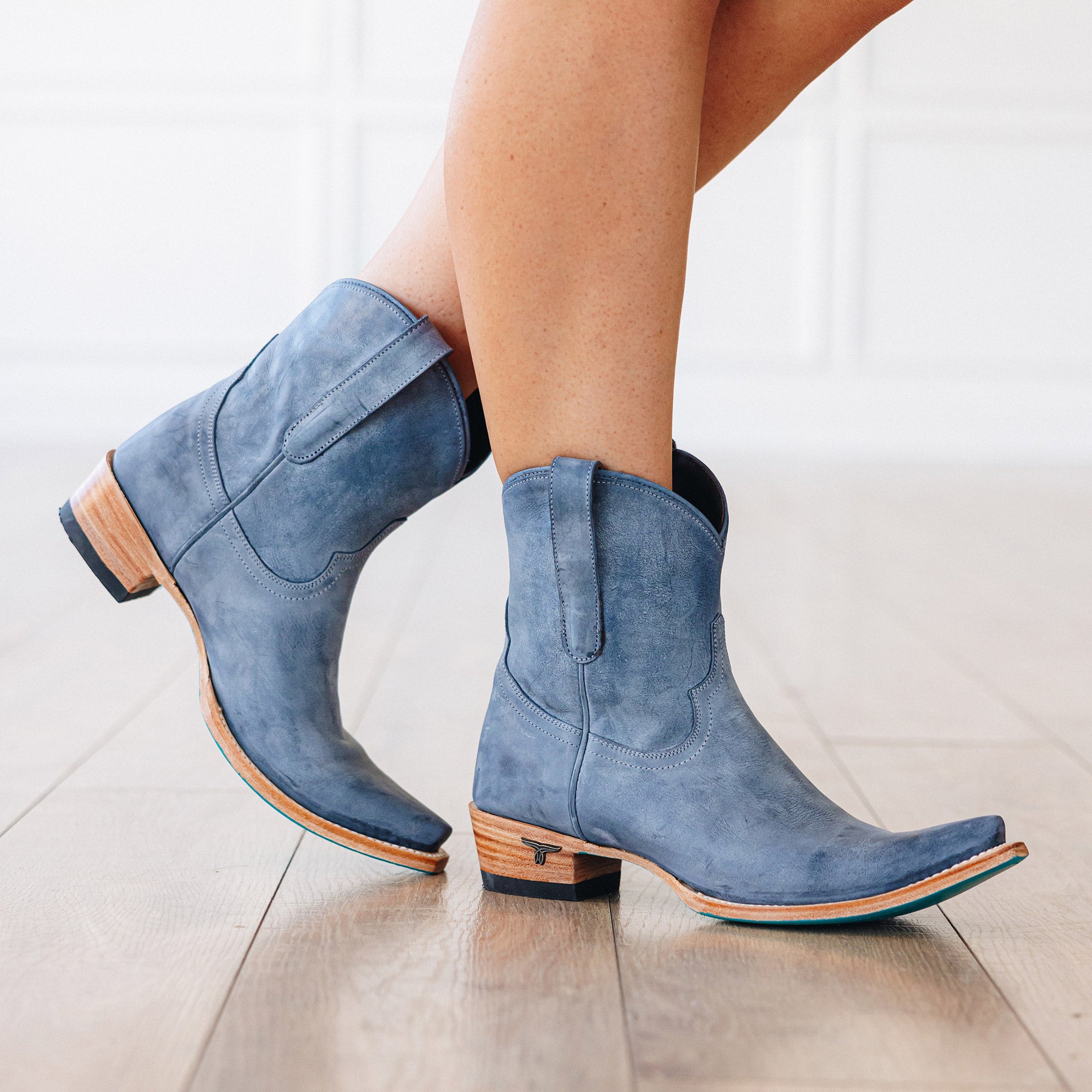 Emma Jane Bootie - Washed Denim Ladies Bootie Western Fashion by Lane