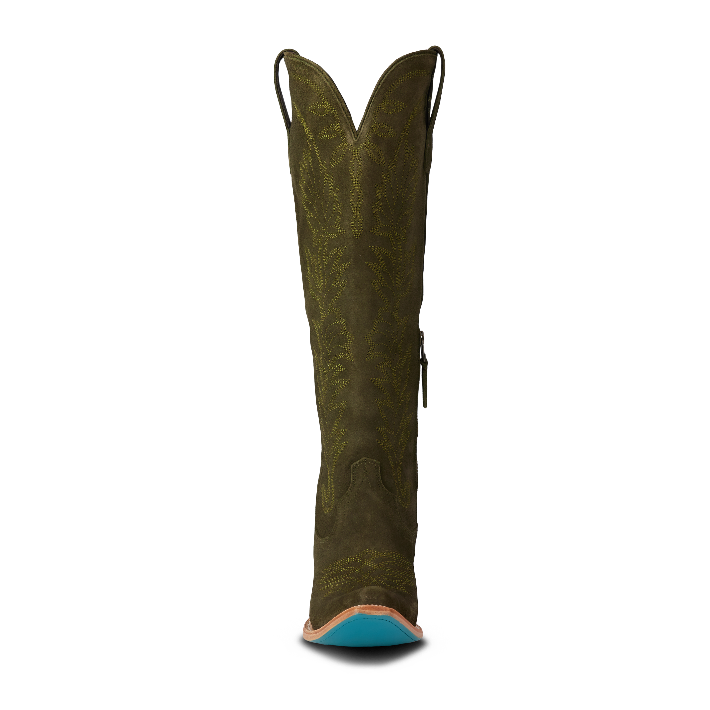 Sandaga Knee High - Olive Suede Ladies Boot Western Fashion by Lane
