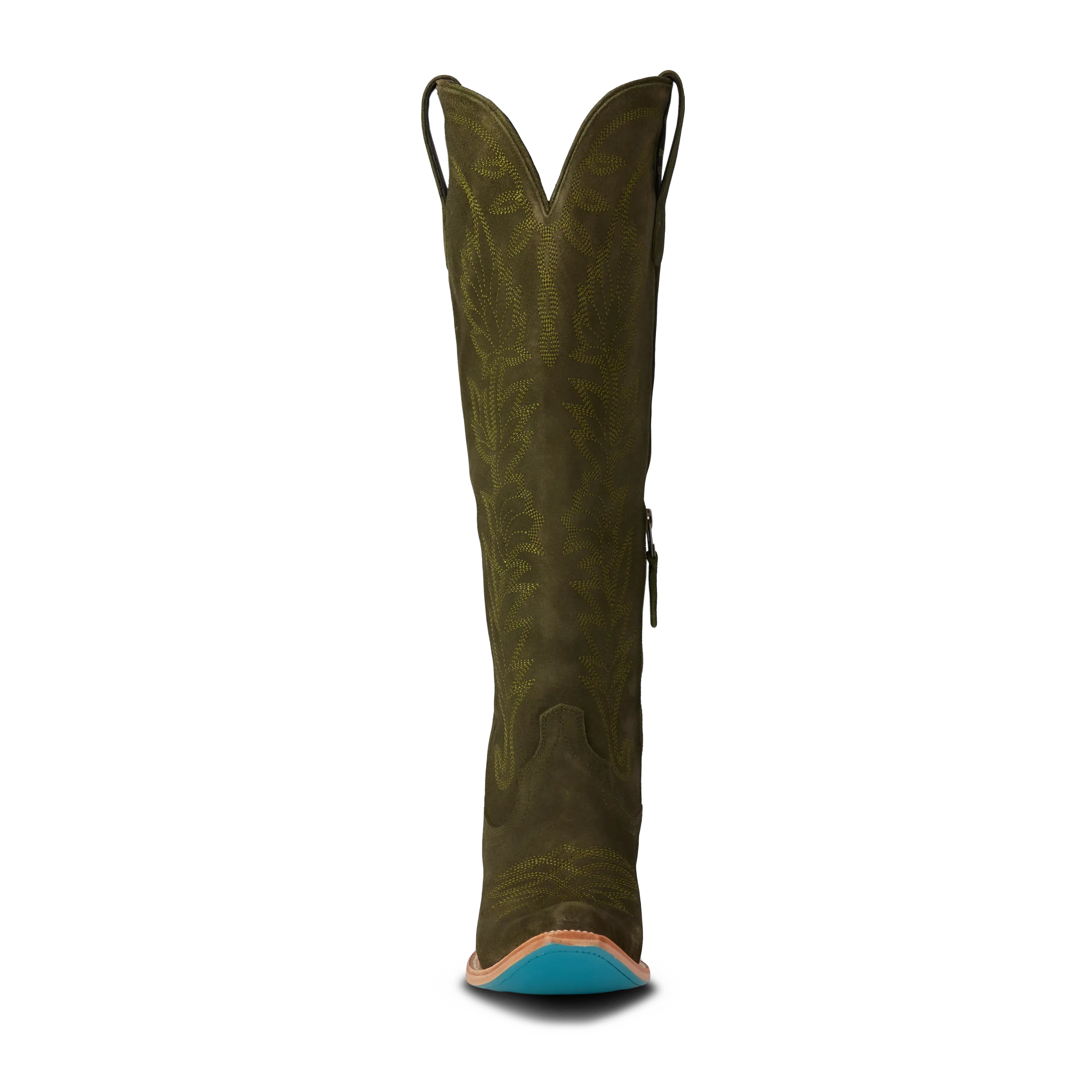 Sandaga Knee High - Olive Suede Ladies Boot Western Fashion by Lane