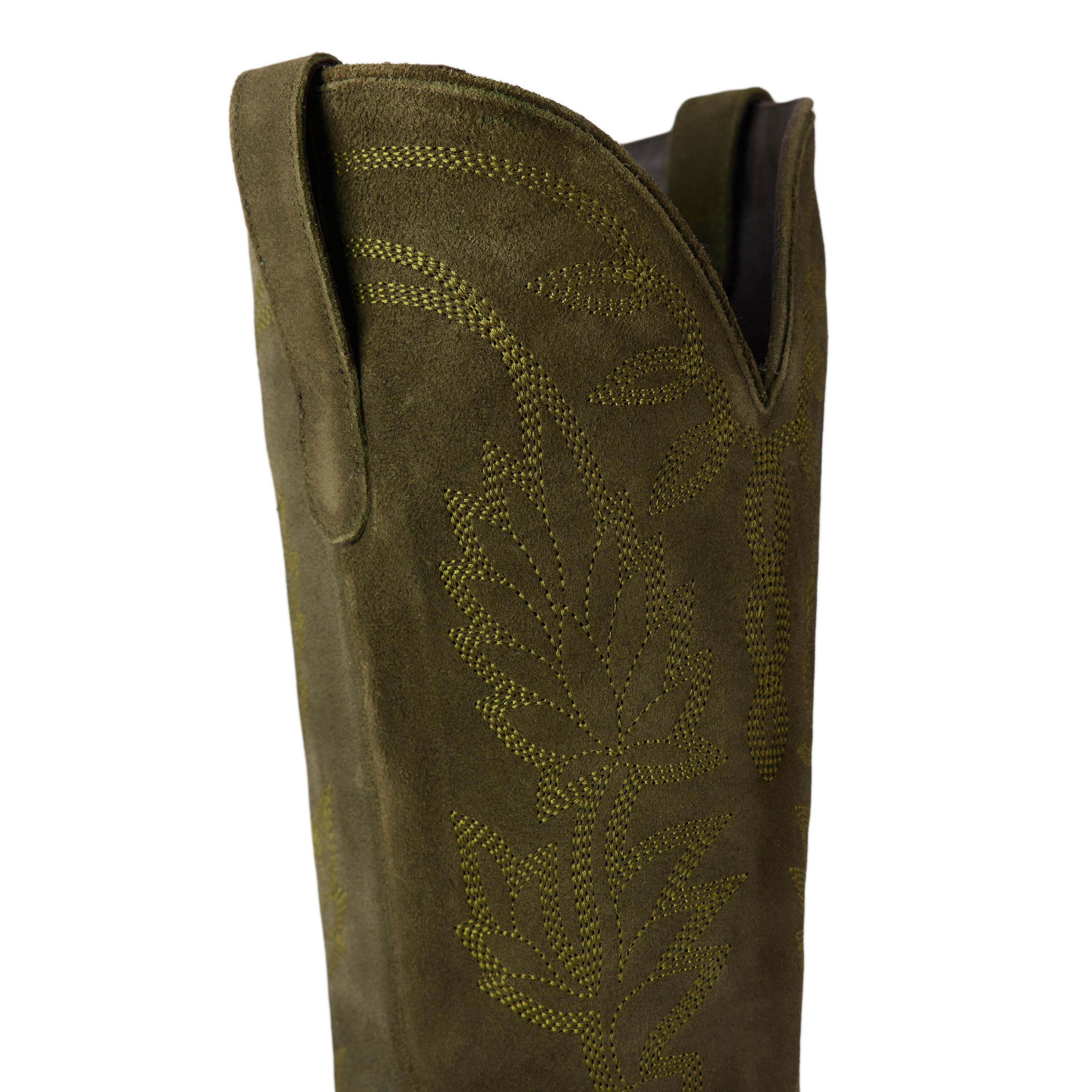 Sandaga Knee High - Olive Suede Ladies Boot Western Fashion by Lane