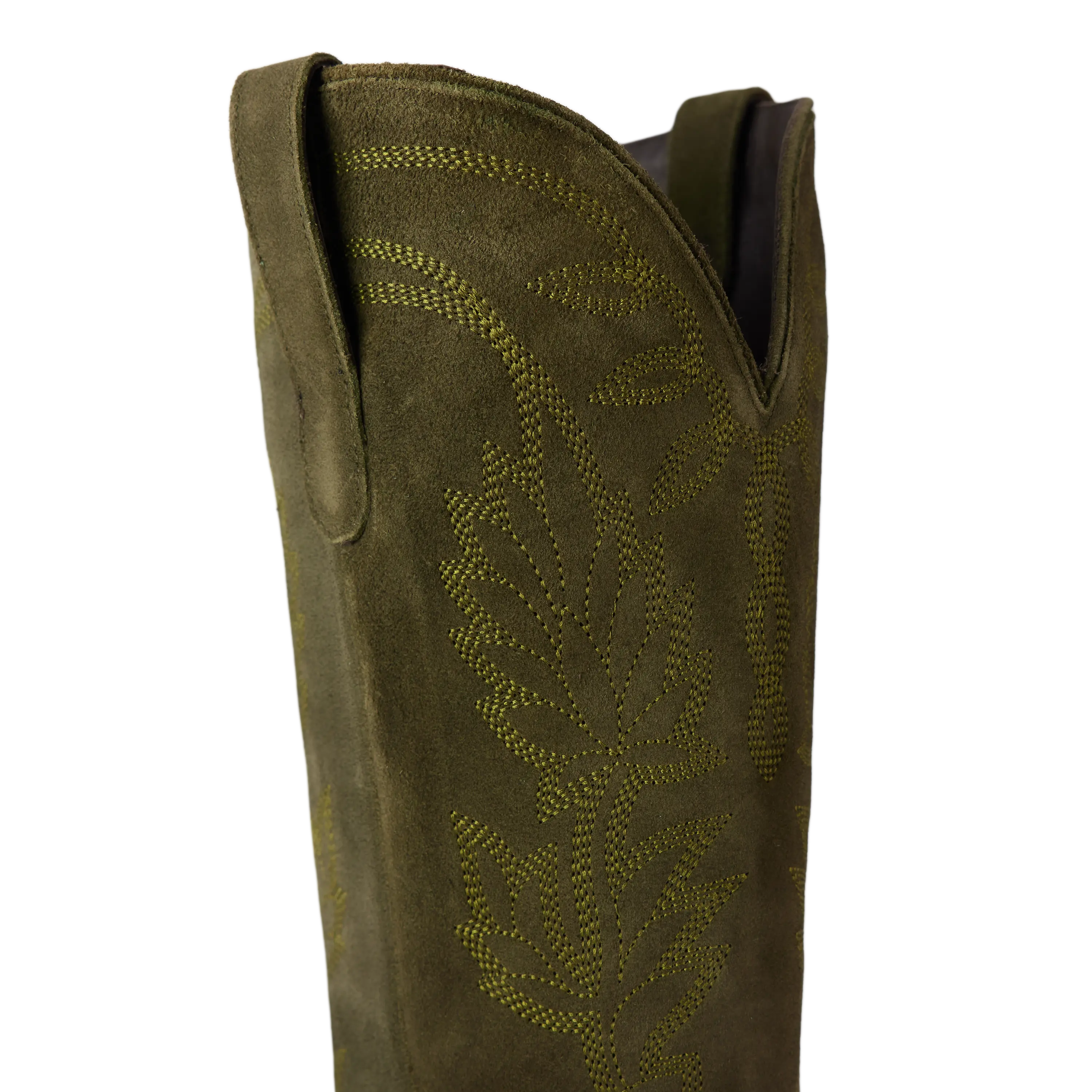 Sandaga Knee High - Olive Suede Ladies Boot Western Fashion by Lane