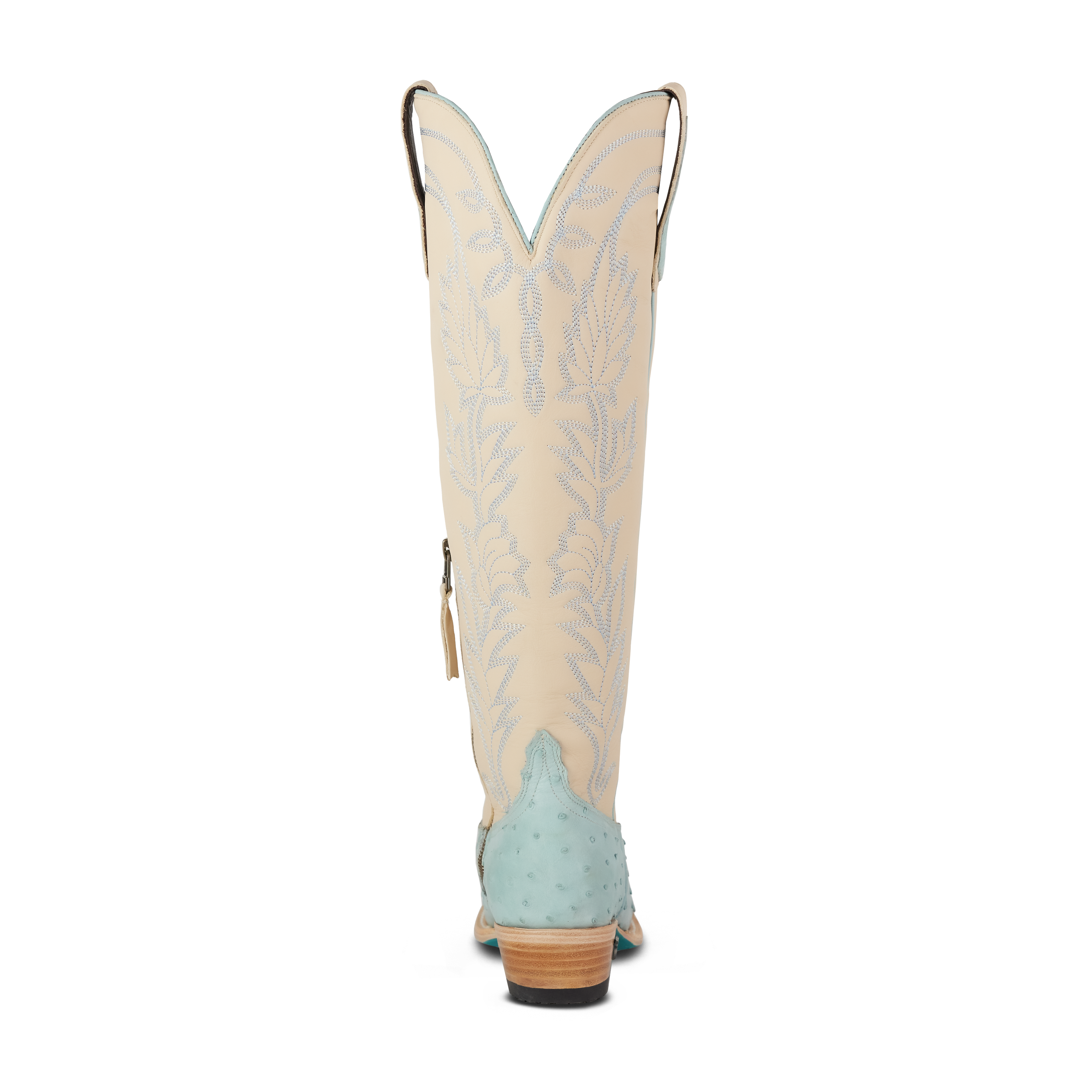 Sandaga Knee High - Powder Blue Ostrich Ladies Boot Western Fashion by Lane