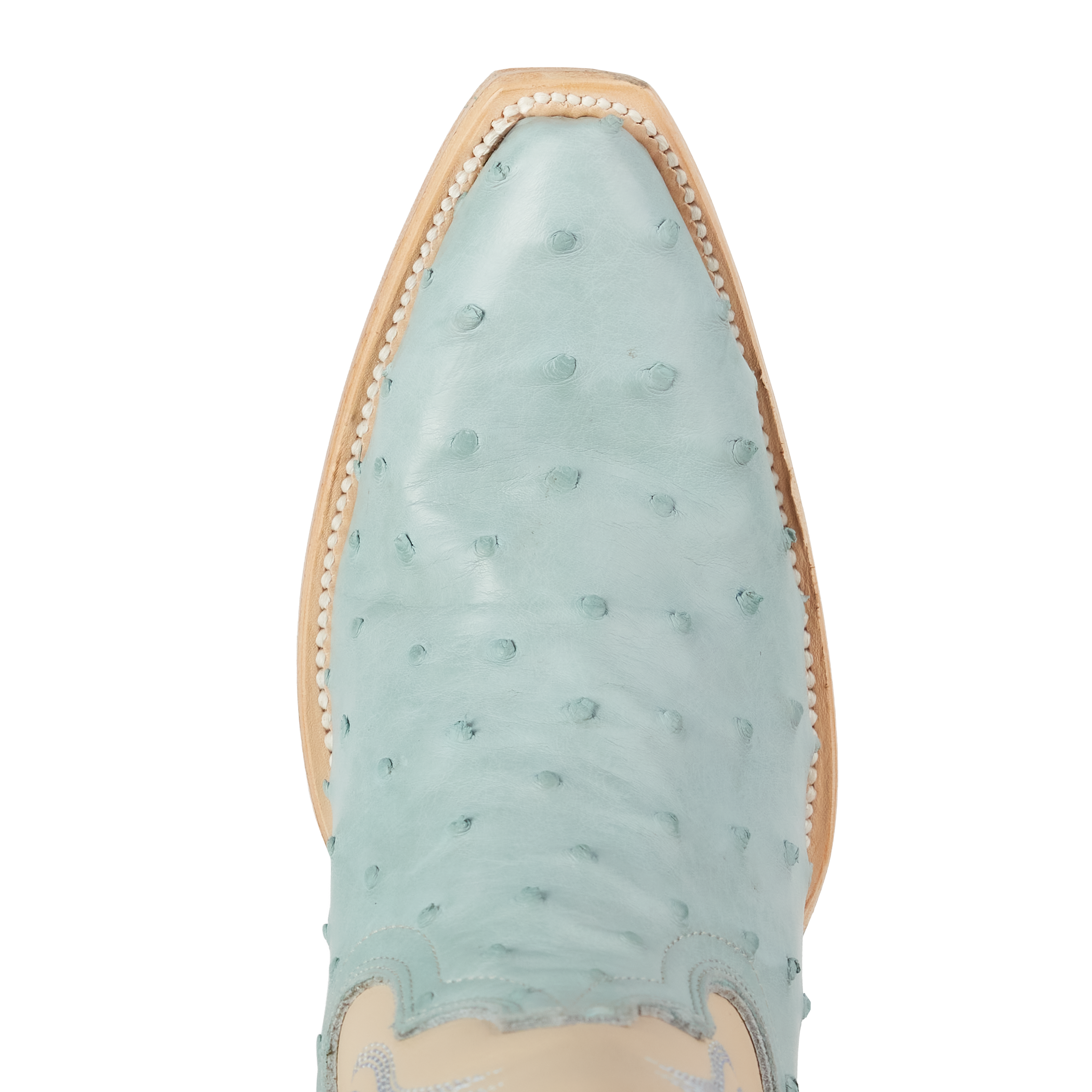 Sandaga Knee High - Powder Blue Ostrich Ladies Boot Western Fashion by Lane