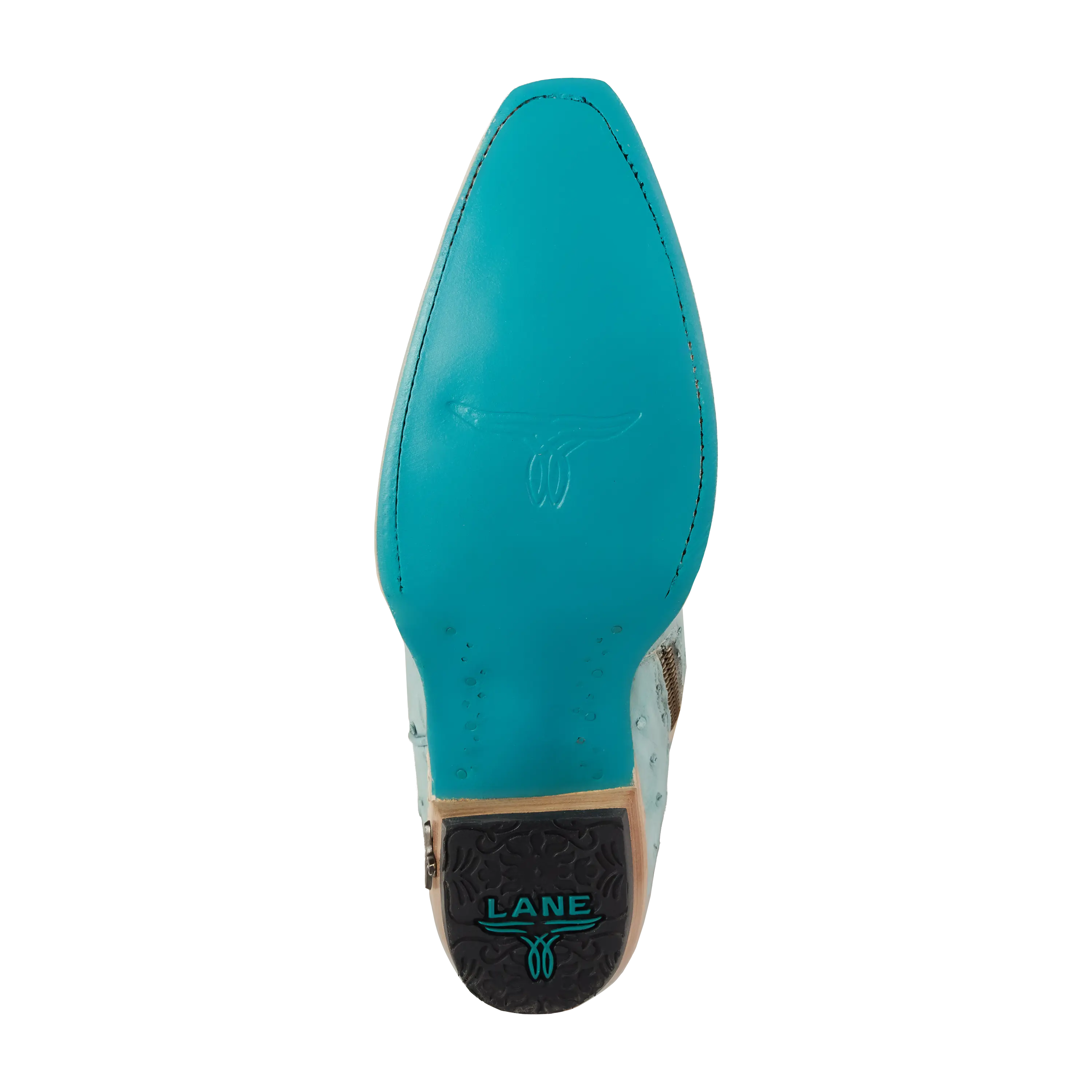 Sandaga Knee High - Powder Blue Ostrich Ladies Boot Western Fashion by Lane