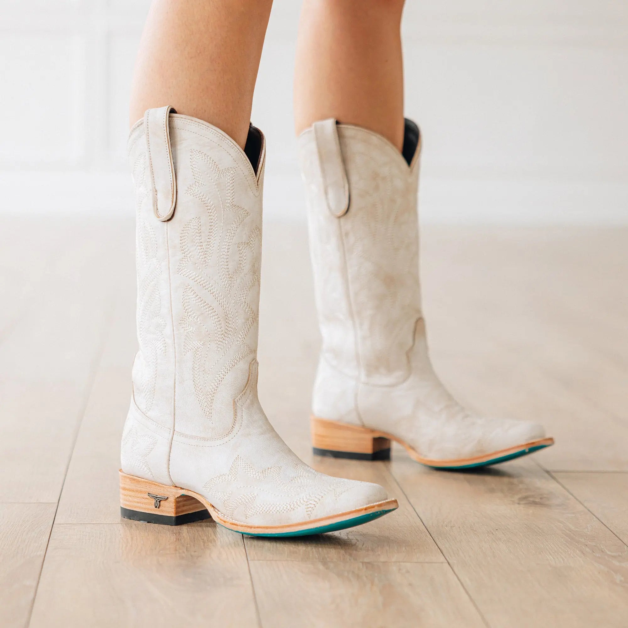 Saratoga Square Boot - Ceramic Crackle Ladies Boot Western Fashion by Lane